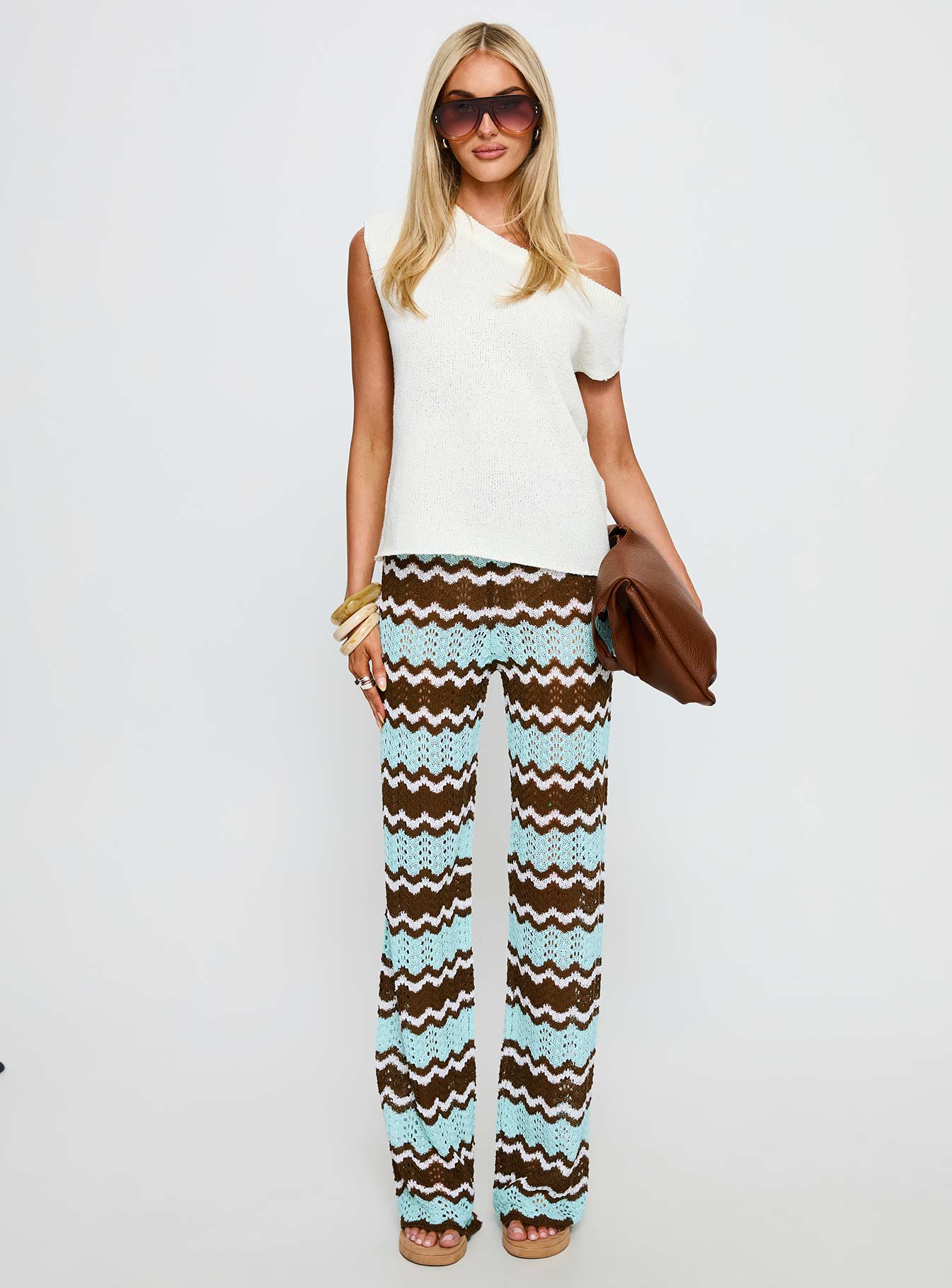 Rozia Knit Pant Blue Stripe - Image 7