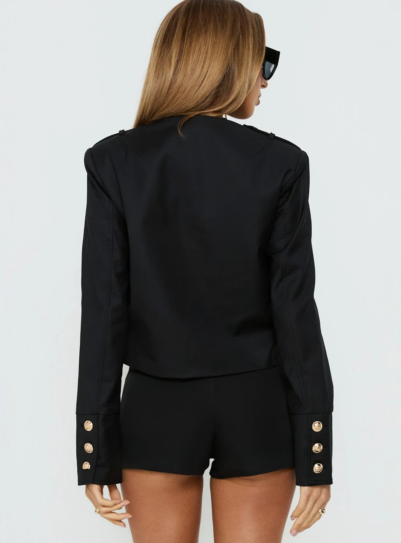 Rush Hour Button Detail Jacket Black - Image 5