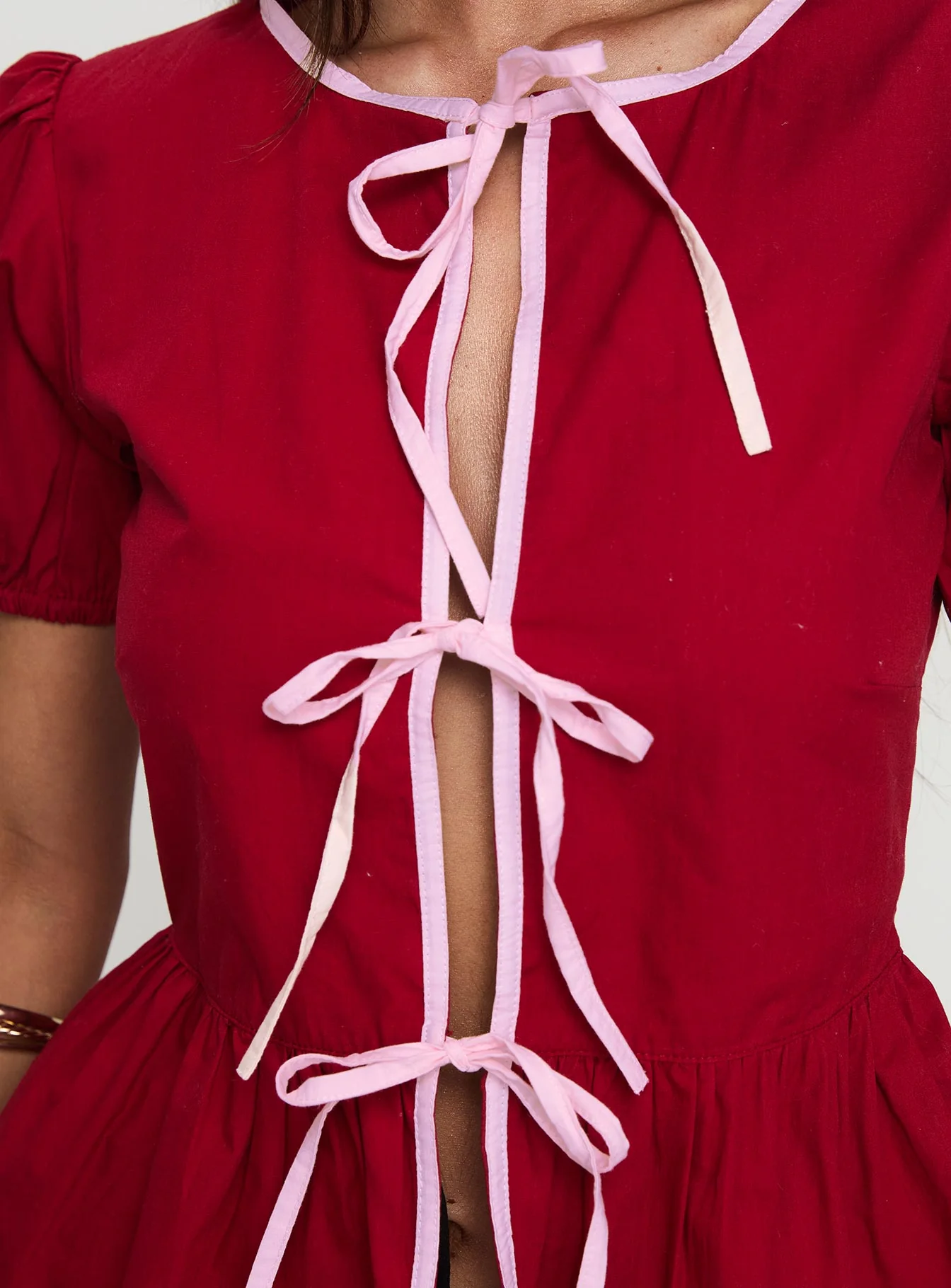 Ryota Blouse Red/pink - Image 6