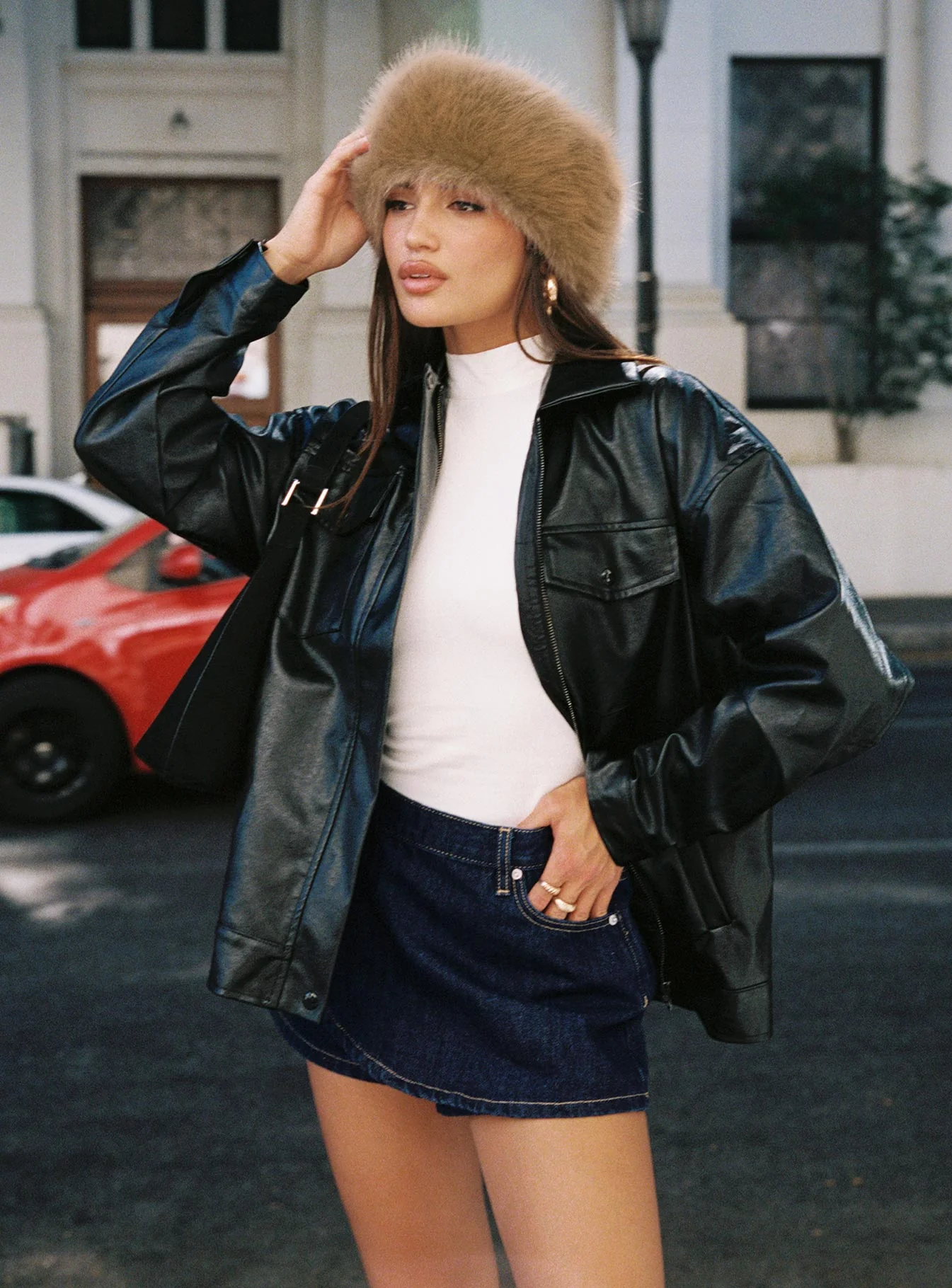 Ryver Denim Wrap Skort Dark Wash - Image 10