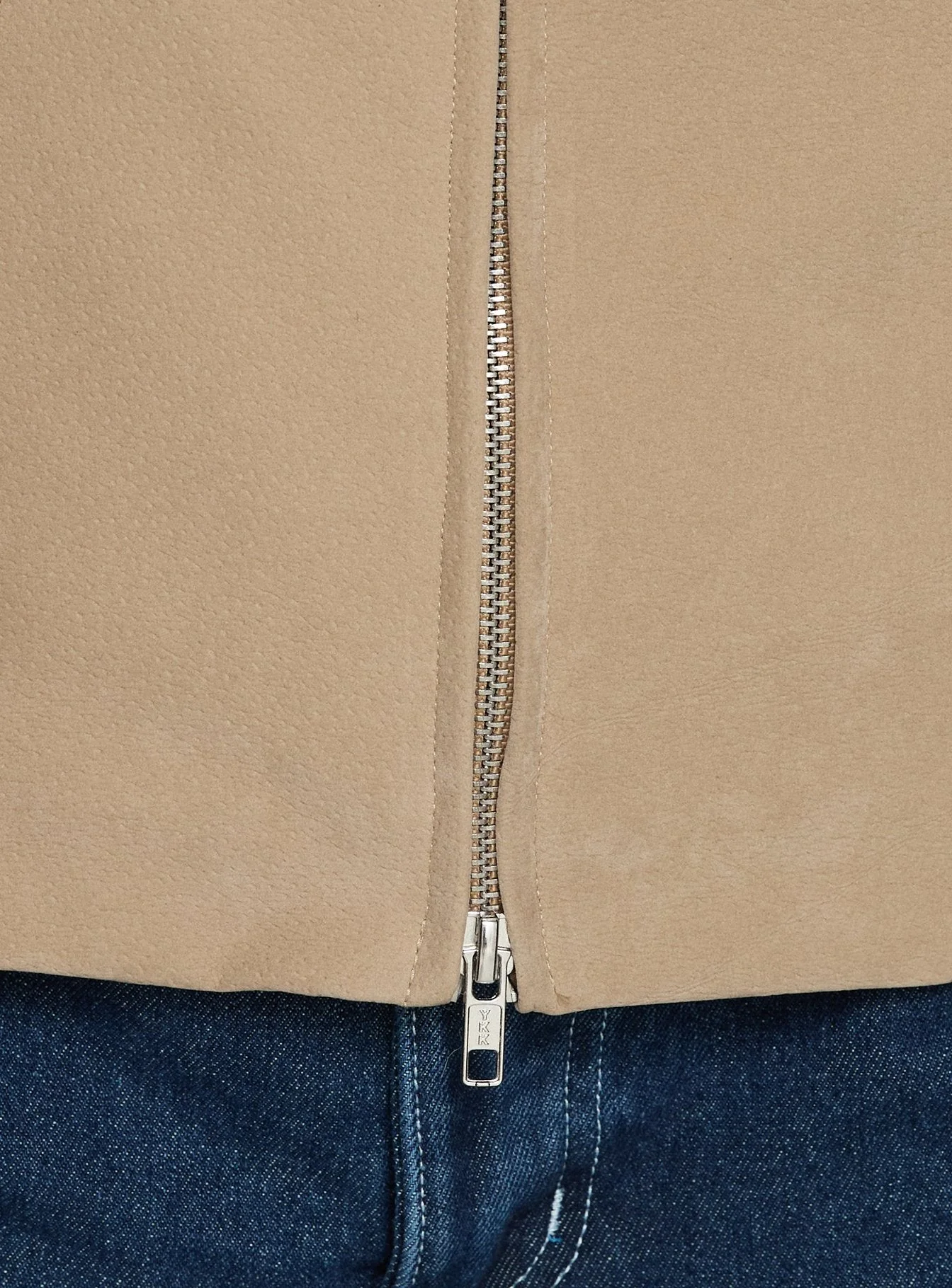 Ryzen Faux Suede Fitted Jacket Stone - Image 8