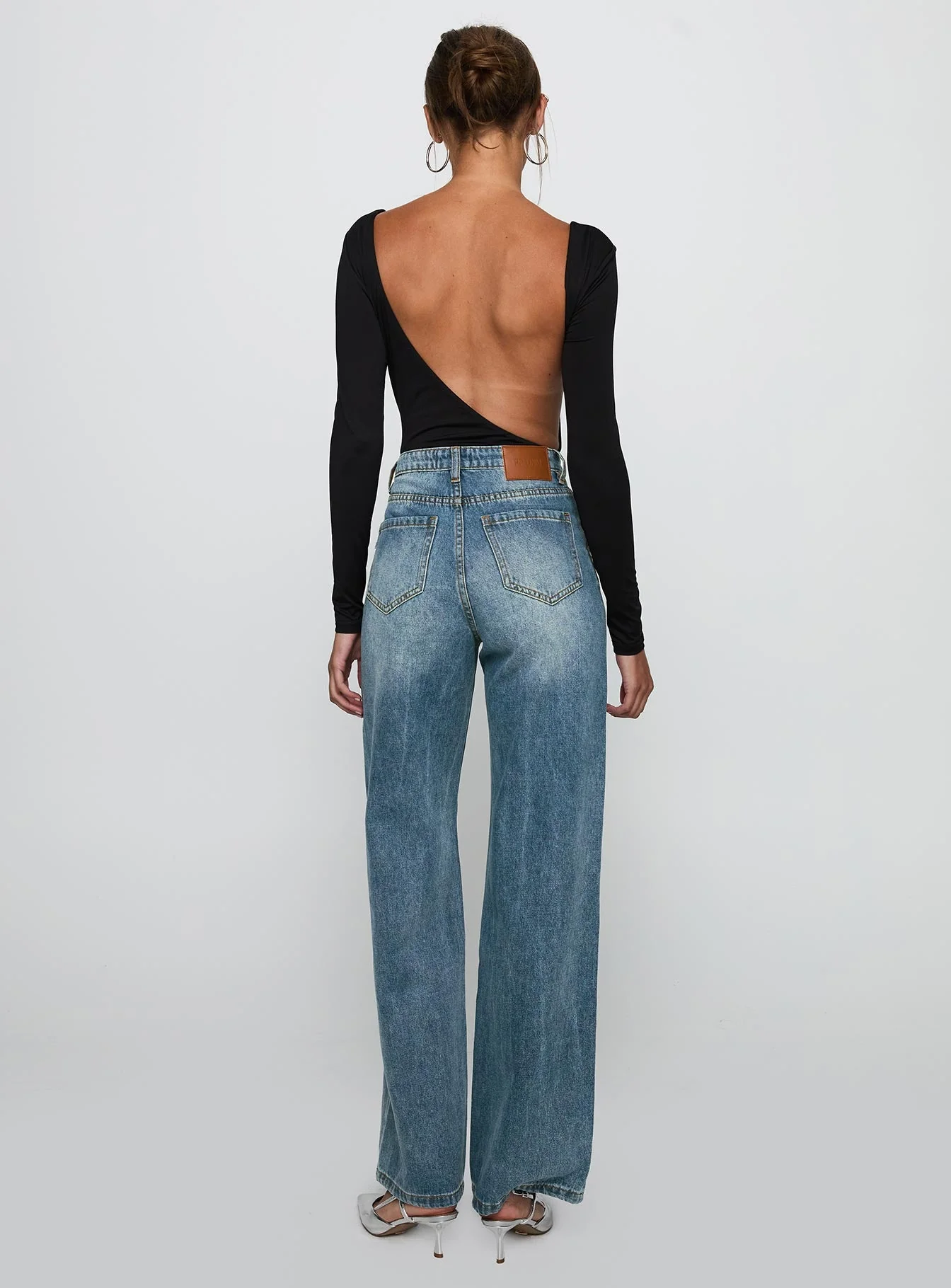 Sacramento High Rise Straight Leg Jeans Mid Blue Denim - Image 5