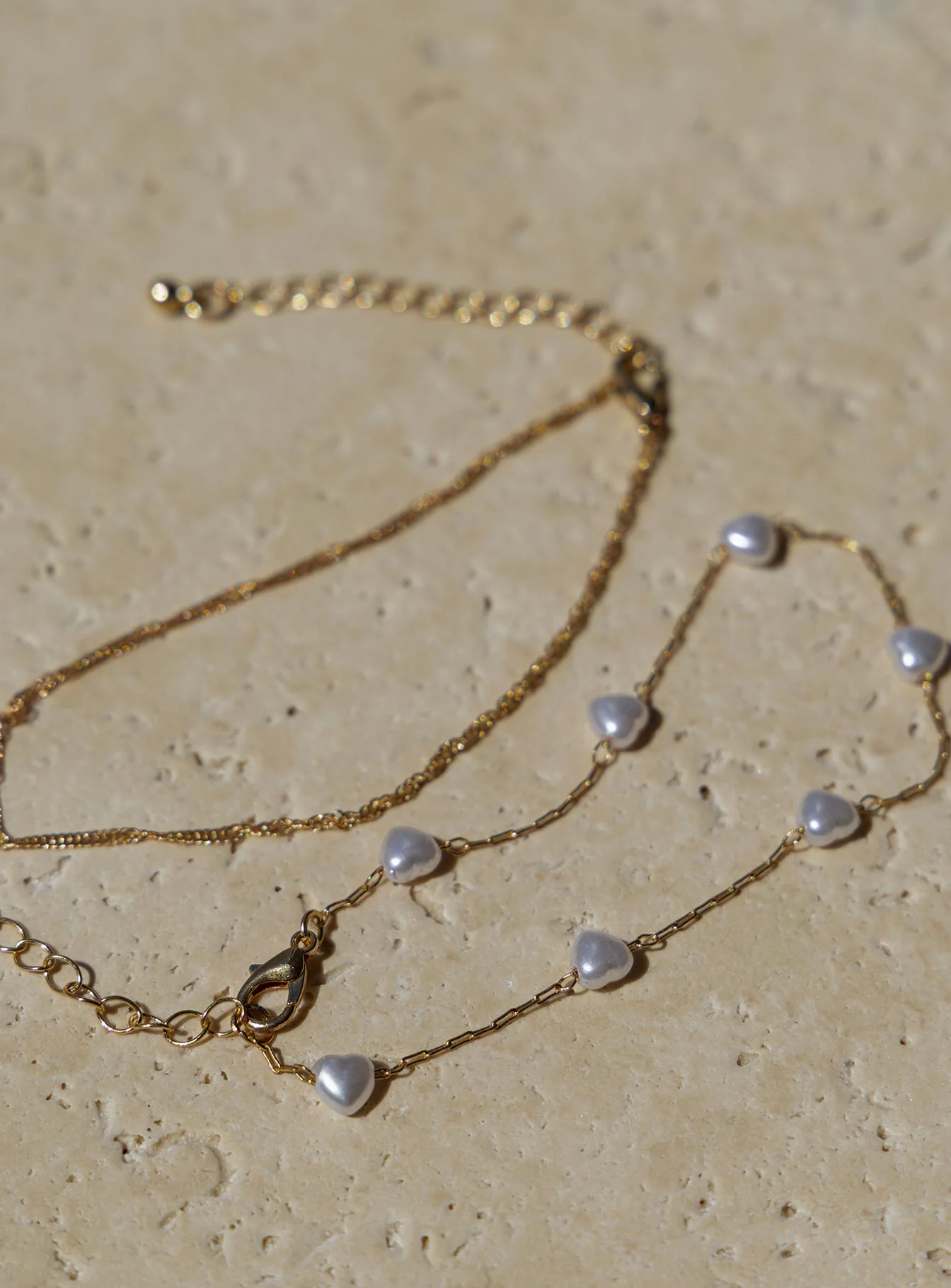 Sakina Pearl Anklet Pack Gold - Image 3