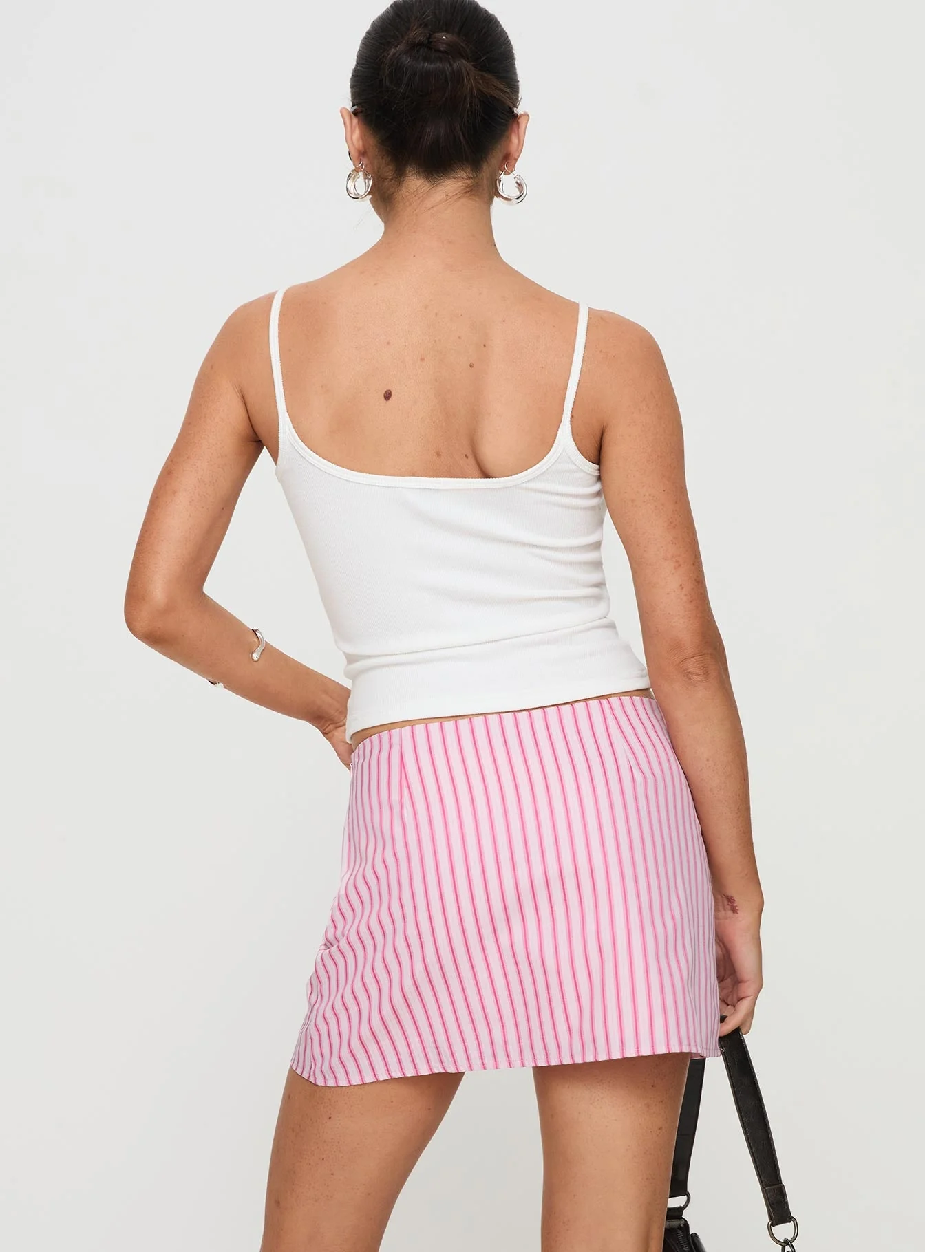 Samanfie Mini Skirt Pink Stripe - Image 5