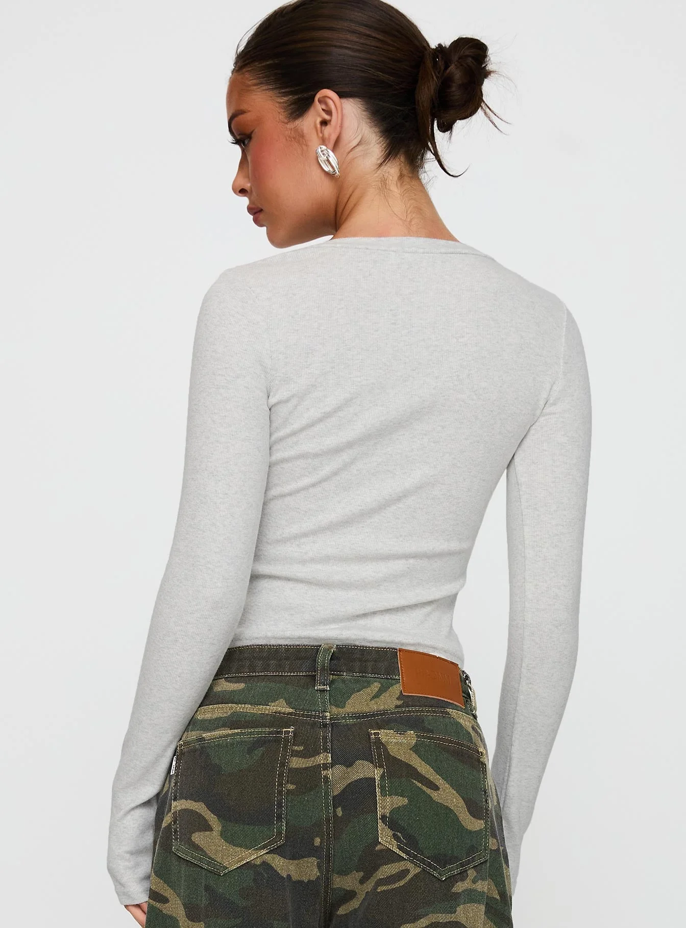 Sandra Dee Knit Top Grey Marle - Image 5