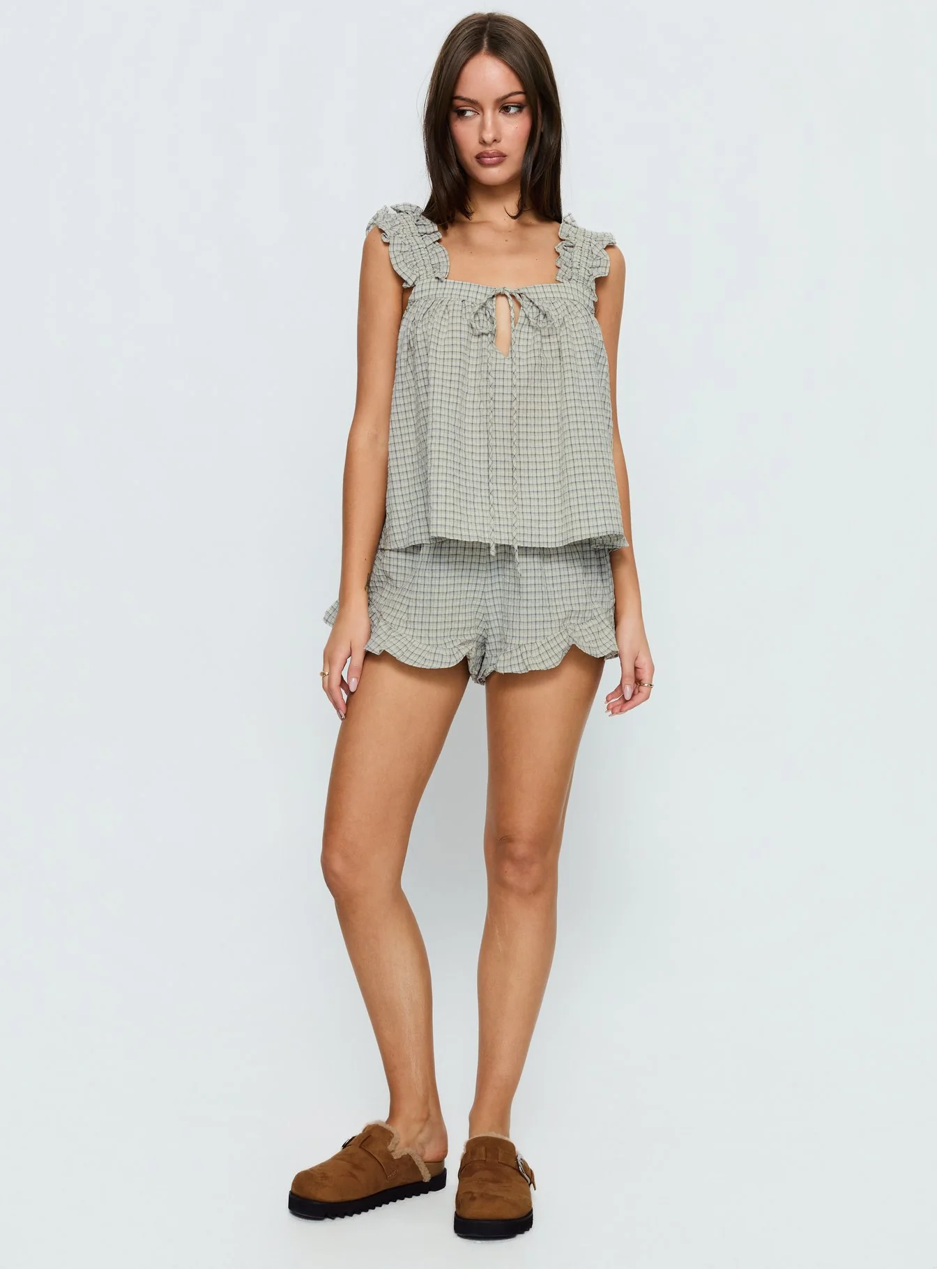 Santabelle Frill Top Check - Image 3