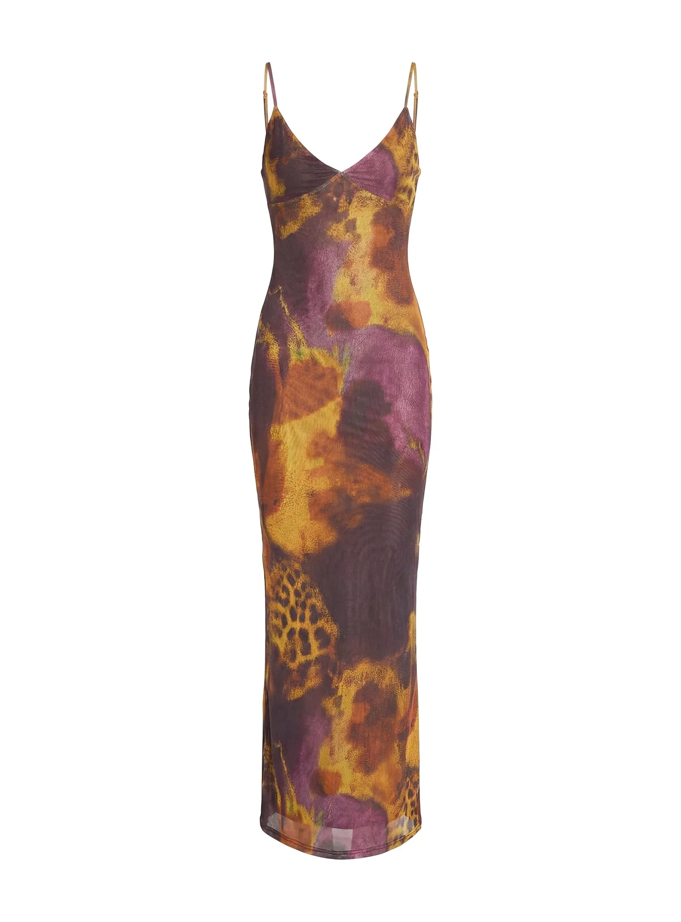 Saphrona V Neck Maxi Dress Leopard Blur - Image 17
