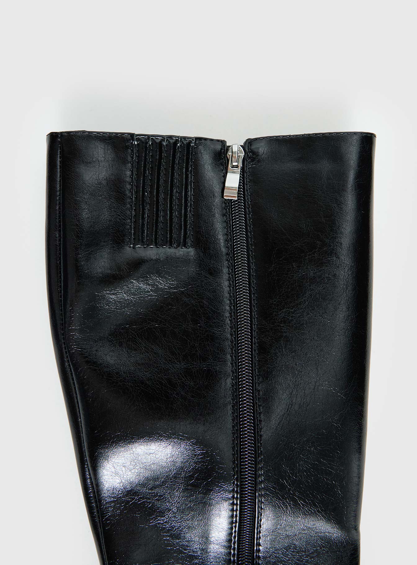 Sawyer Knee High Boots Black Crinkle - Image 5