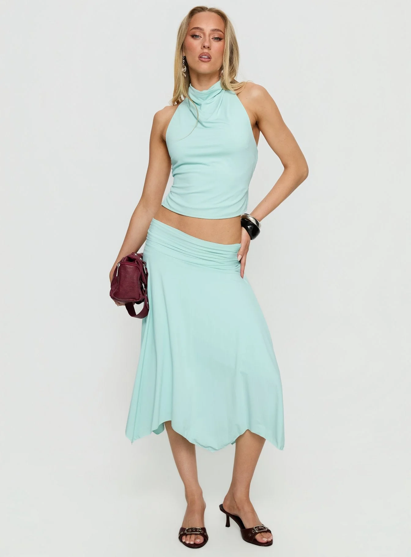 Scenic Route High Neck Top Blue - Image 3