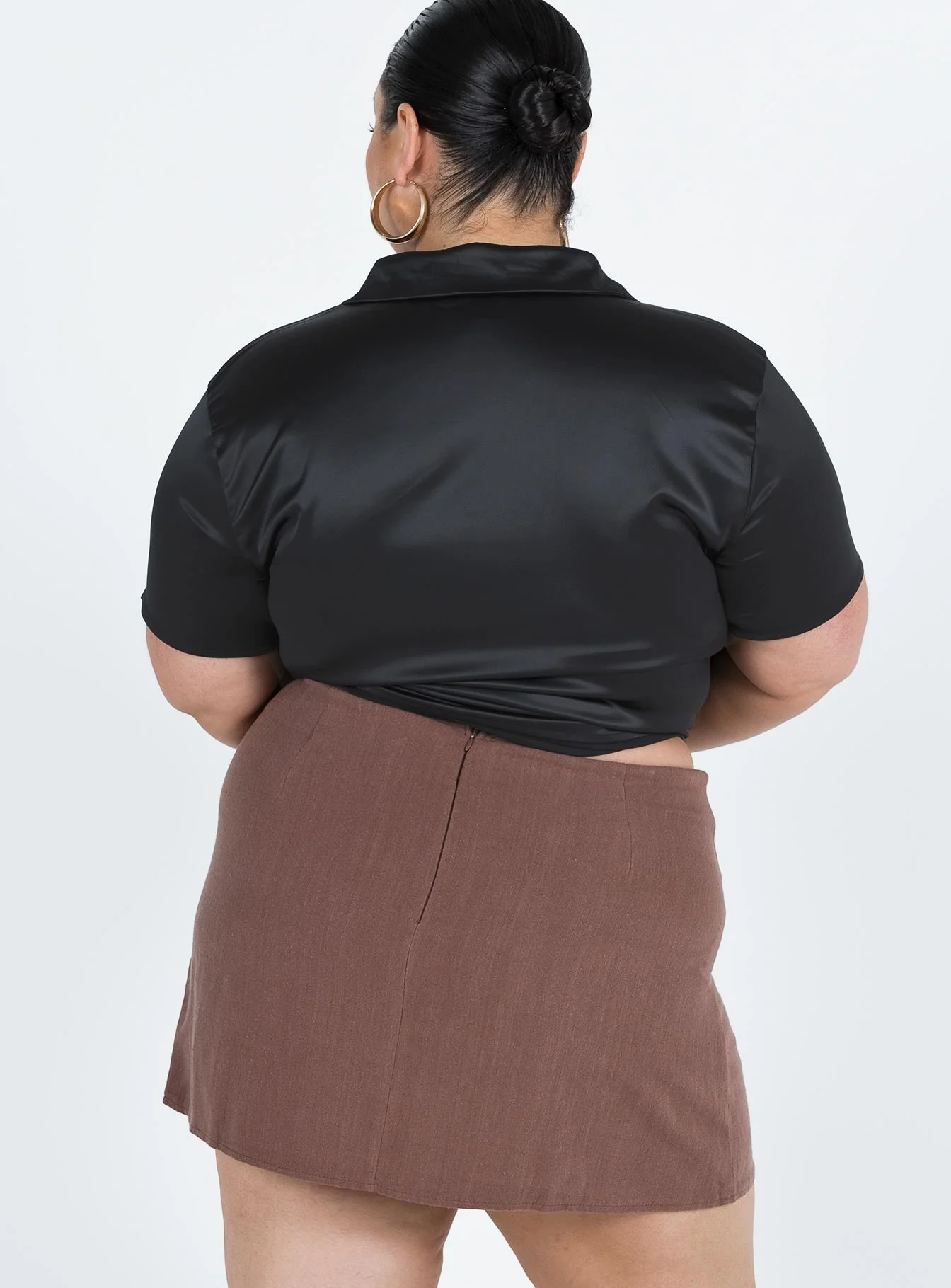 Selby Mini Skirt Brown Curve - Image 5