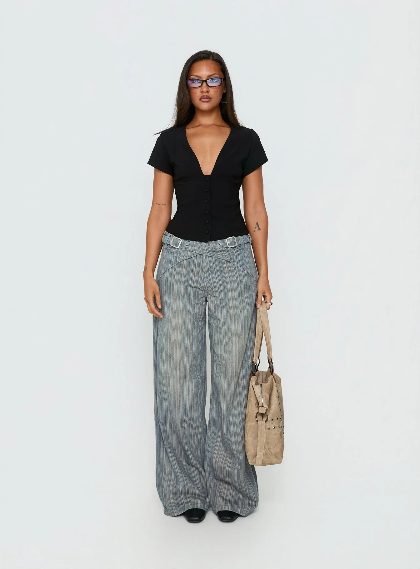 Serefina Short Sleeve Top Black - Image 7