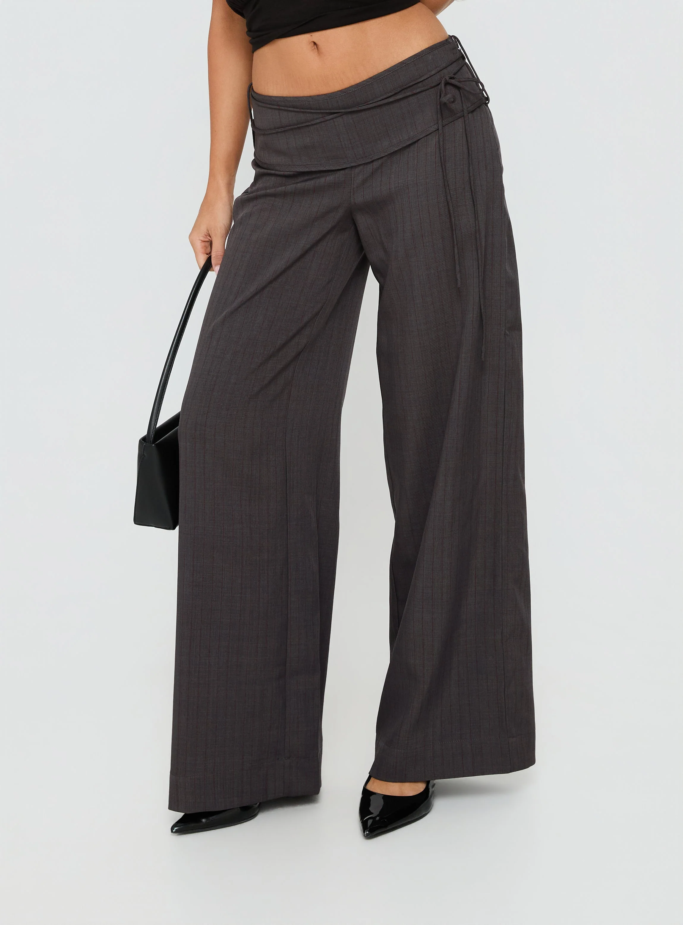 Silver Moon Tie Pants Charcoal - Image 2