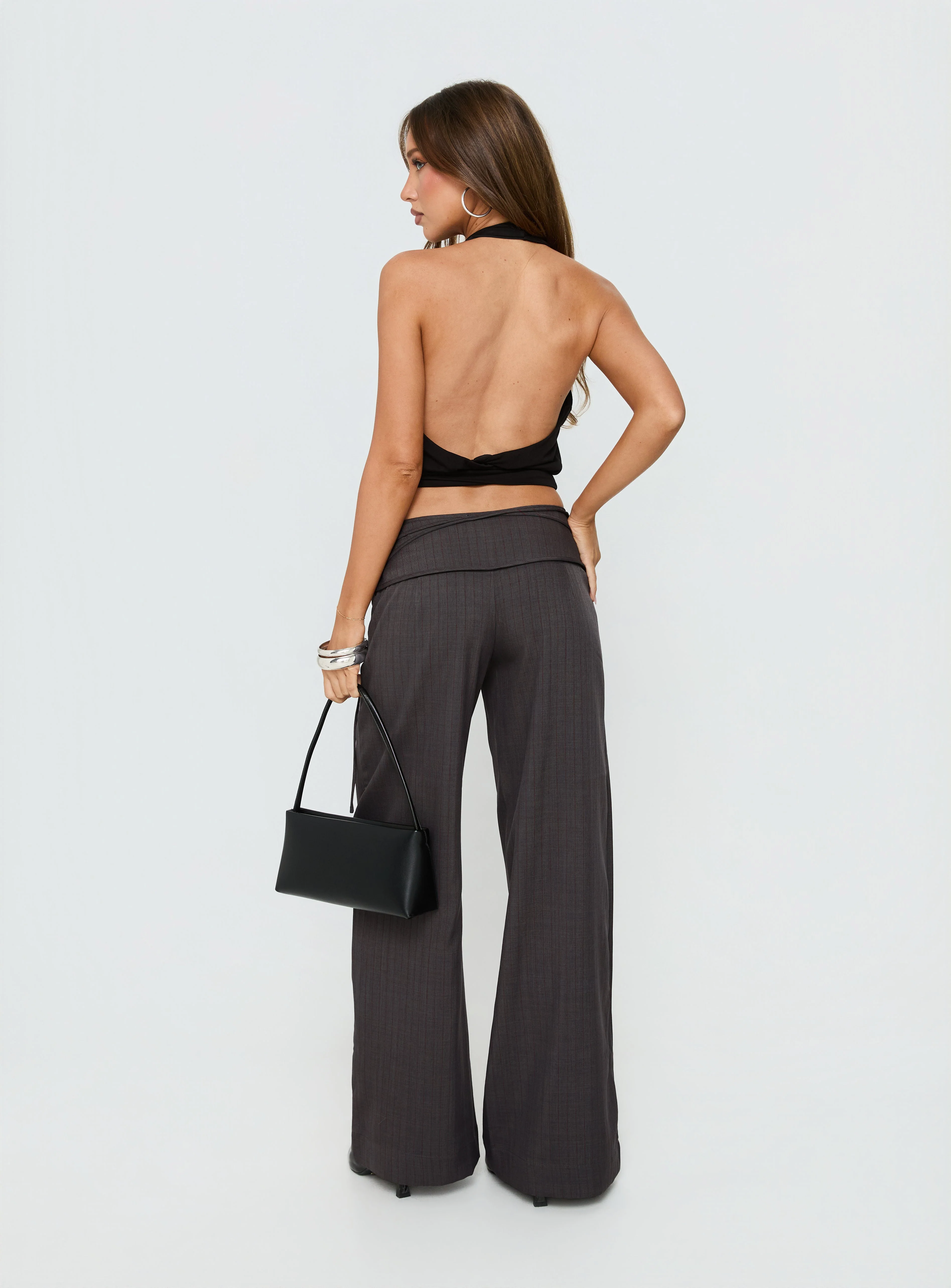 Silver Moon Tie Pants Charcoal - Image 5