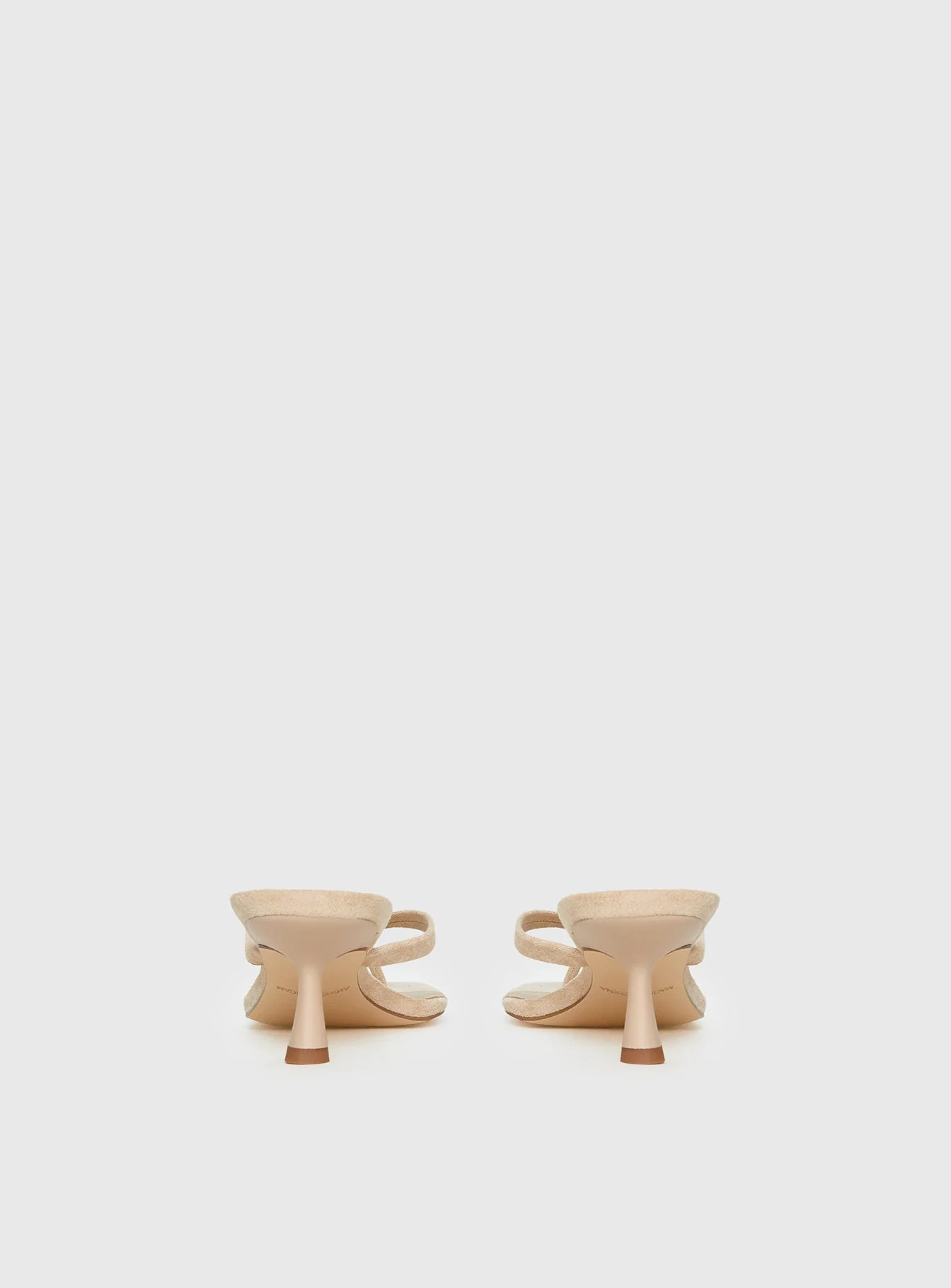 So Exclusive Faux Suede Thong Heels Tan - Image 4