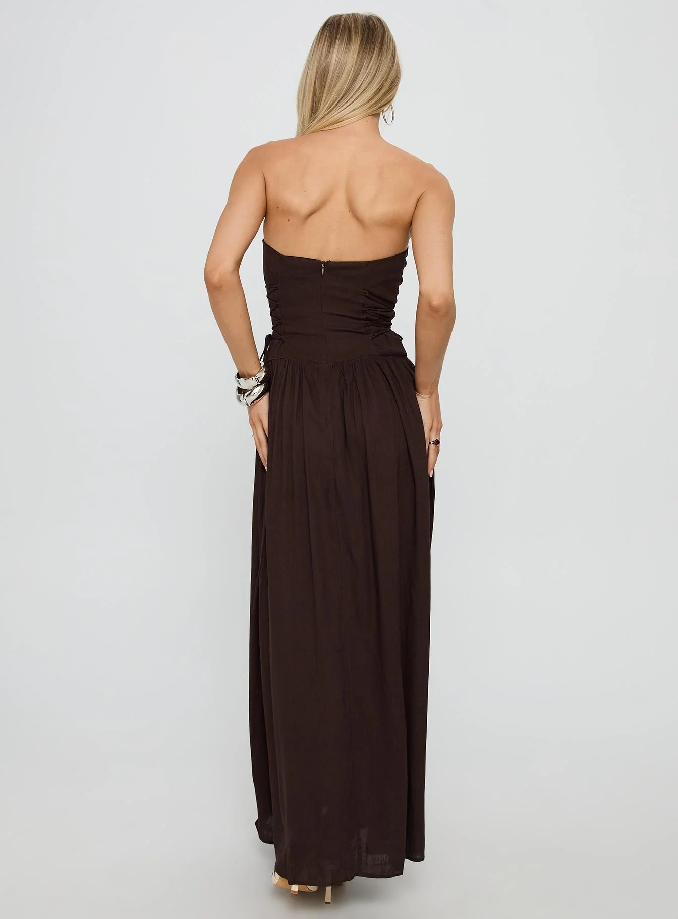 So Far So Good Maxi Dress Chocolate - Image 4