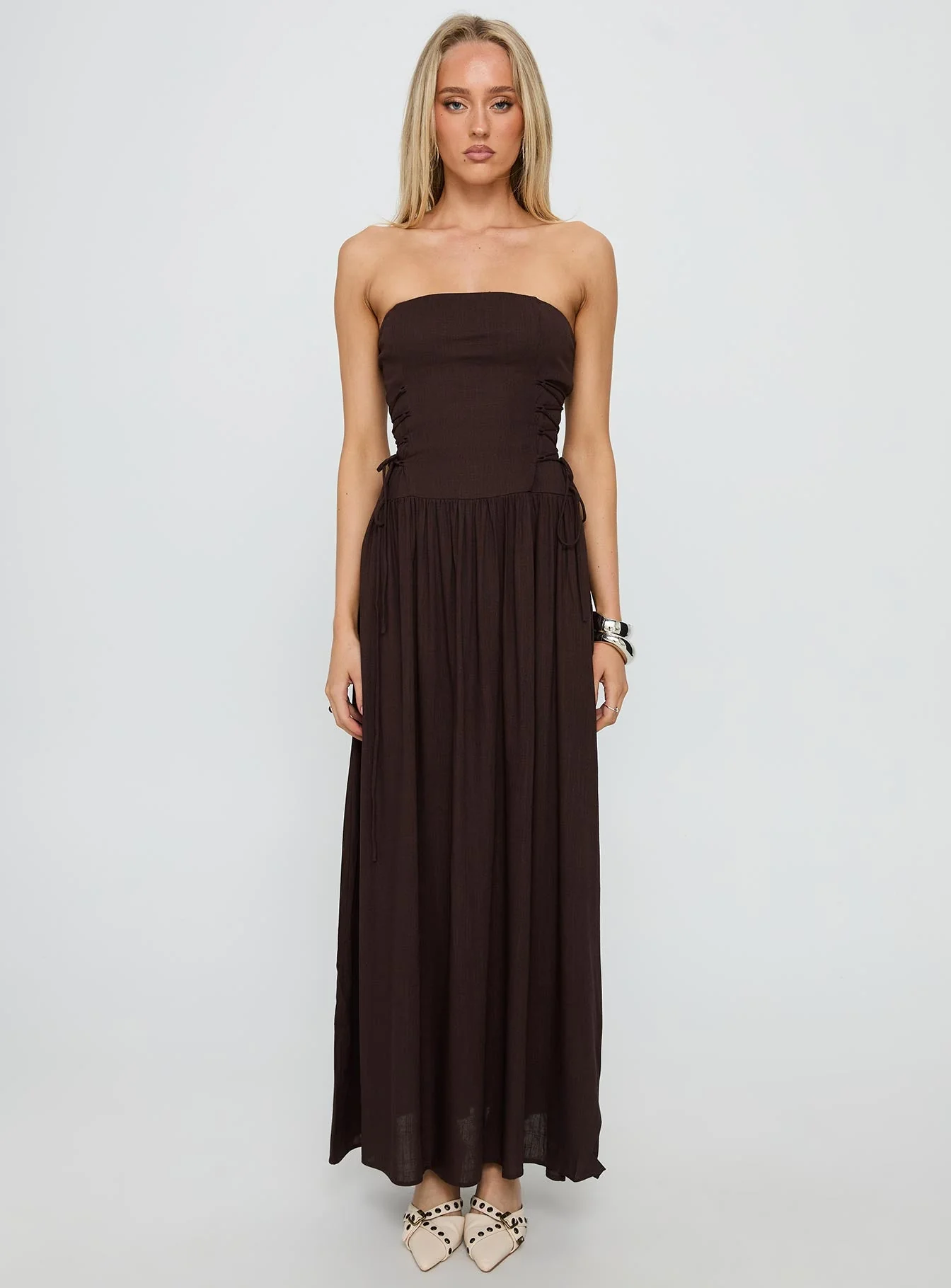 So Far So Good Maxi Dress Chocolate - Image 6