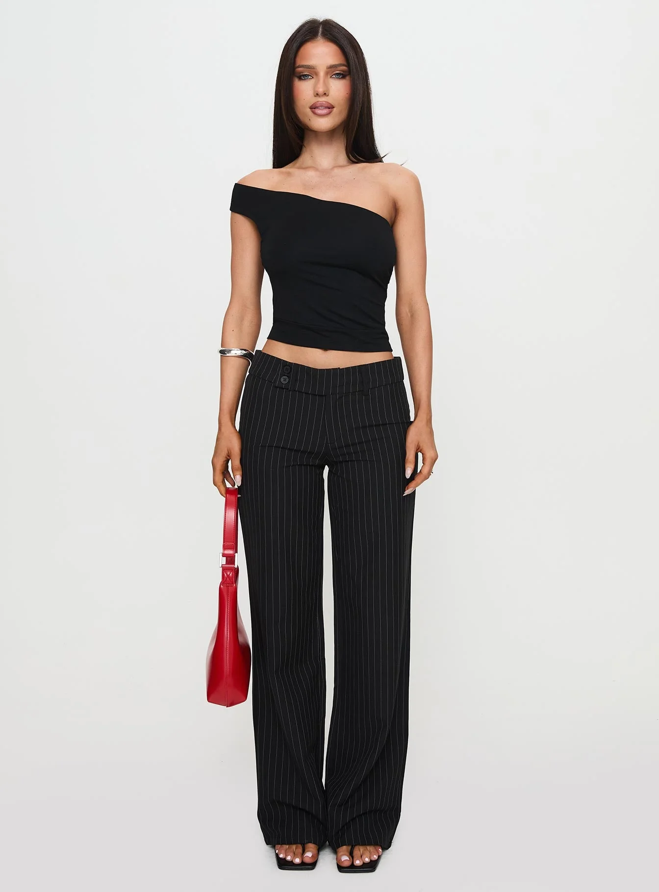 Socialista Pinstripe Pant Black - Image 7