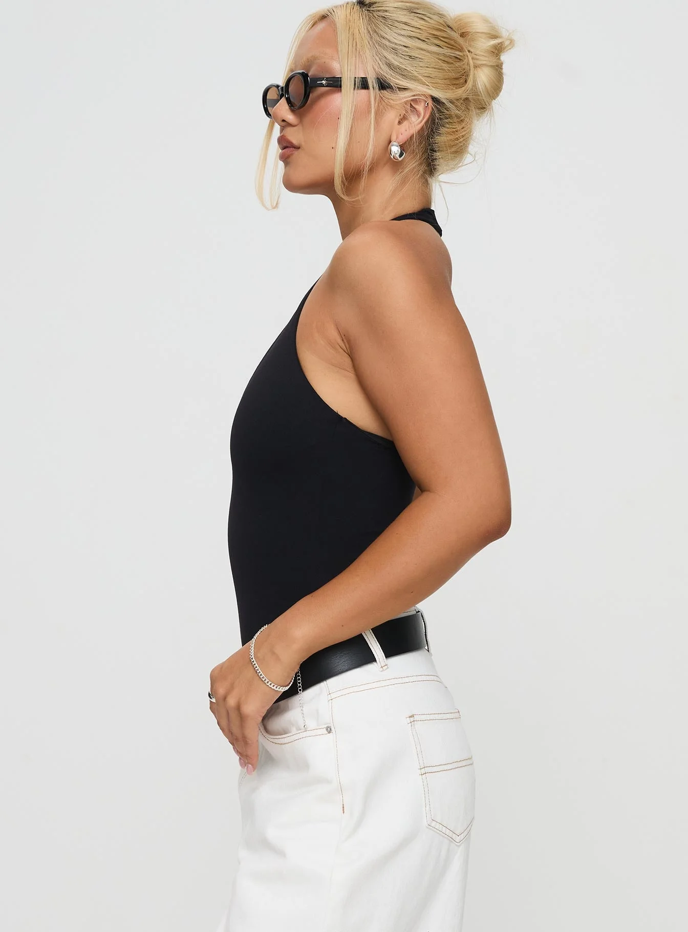 Someone New Halter Bodysuit Black - Image 5