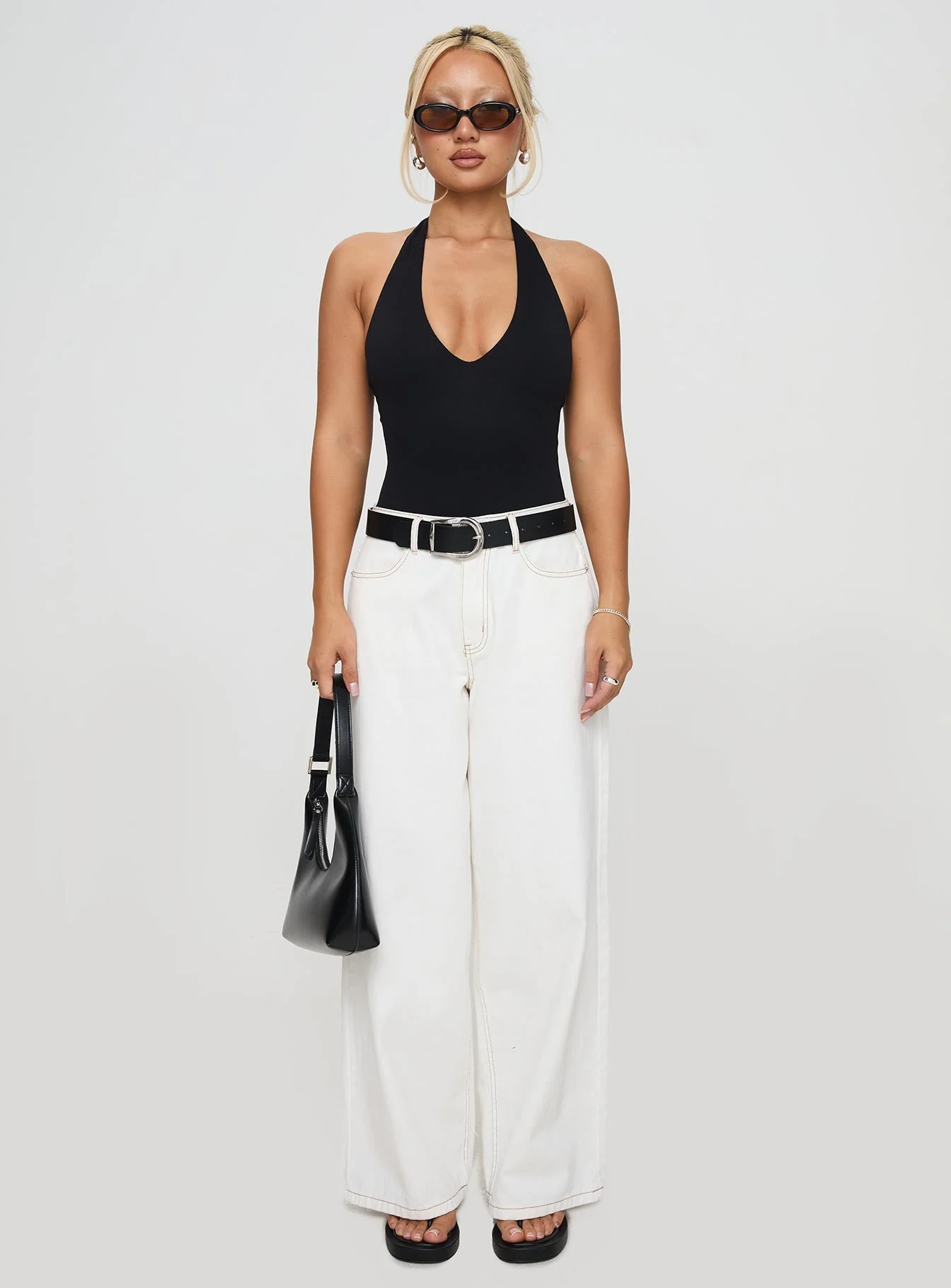 Someone New Halter Bodysuit Black Tall - Image 8