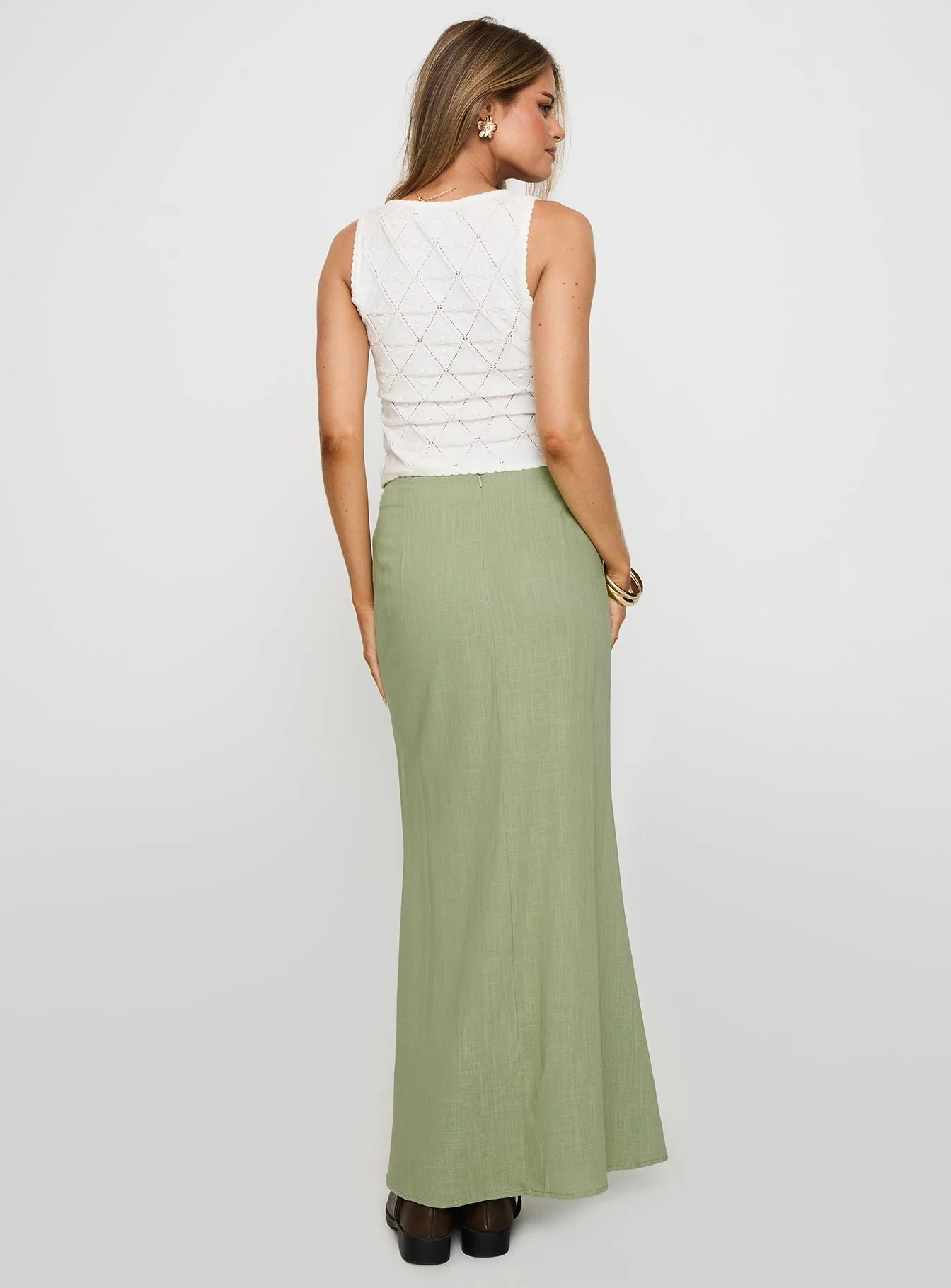 Sophia Maxi Skirt Green - Image 5