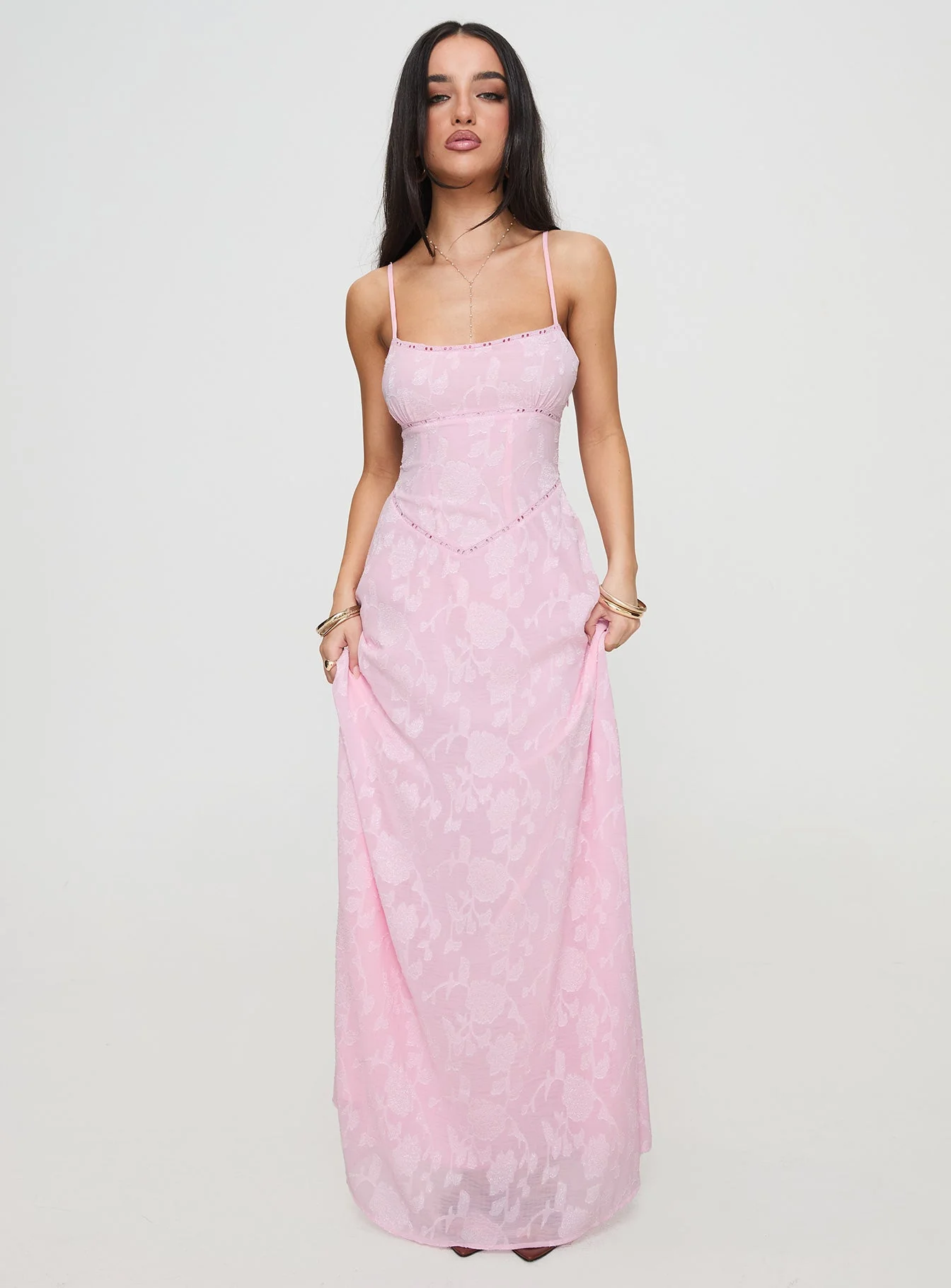 South Of France Maxi Dress Pink - Image 3