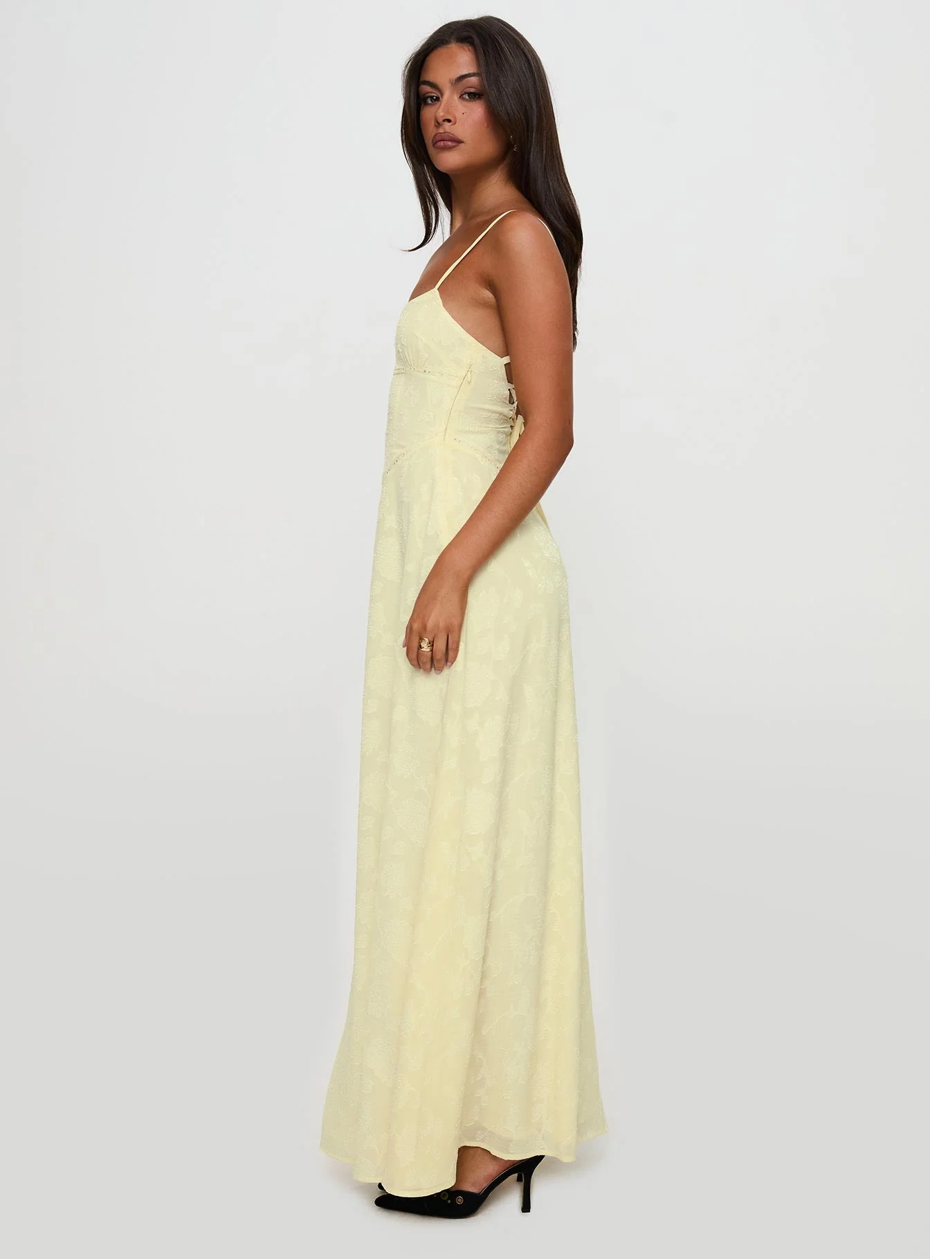 South Of France Maxi Dress Yellow - Image 11