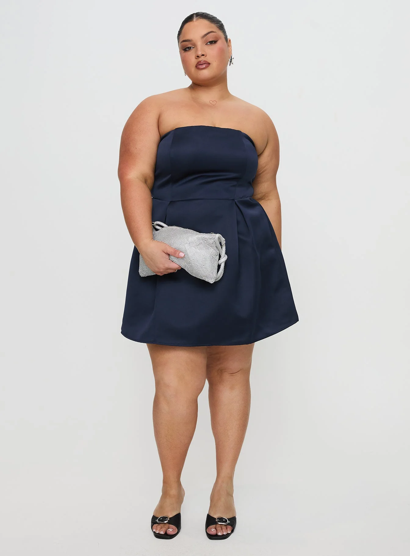 Spader Corset Mini Dress Navy Curve - Image 3