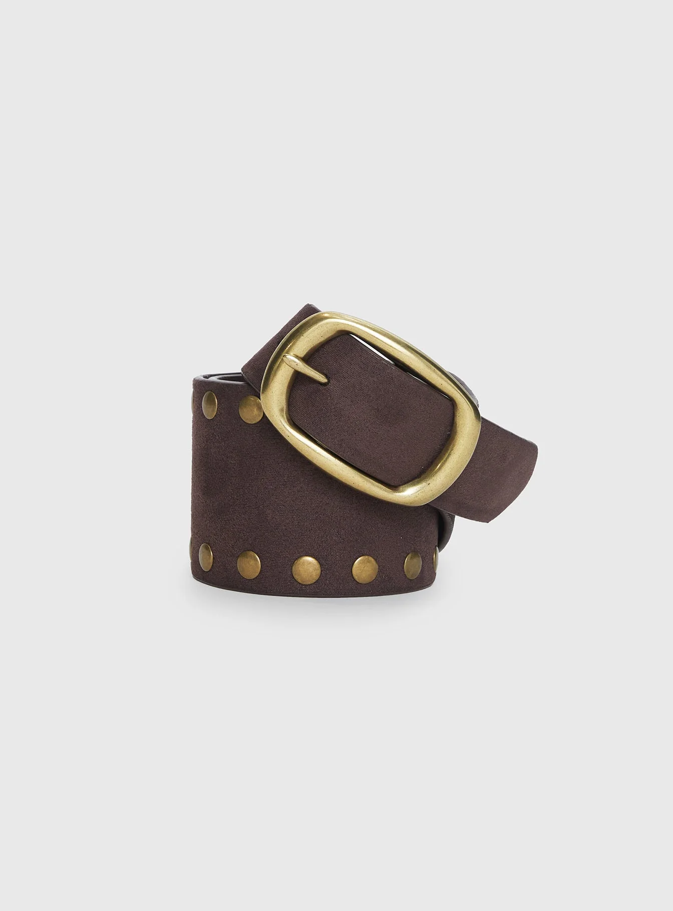 Spheres Stud Belt Dark Brown - Image 4