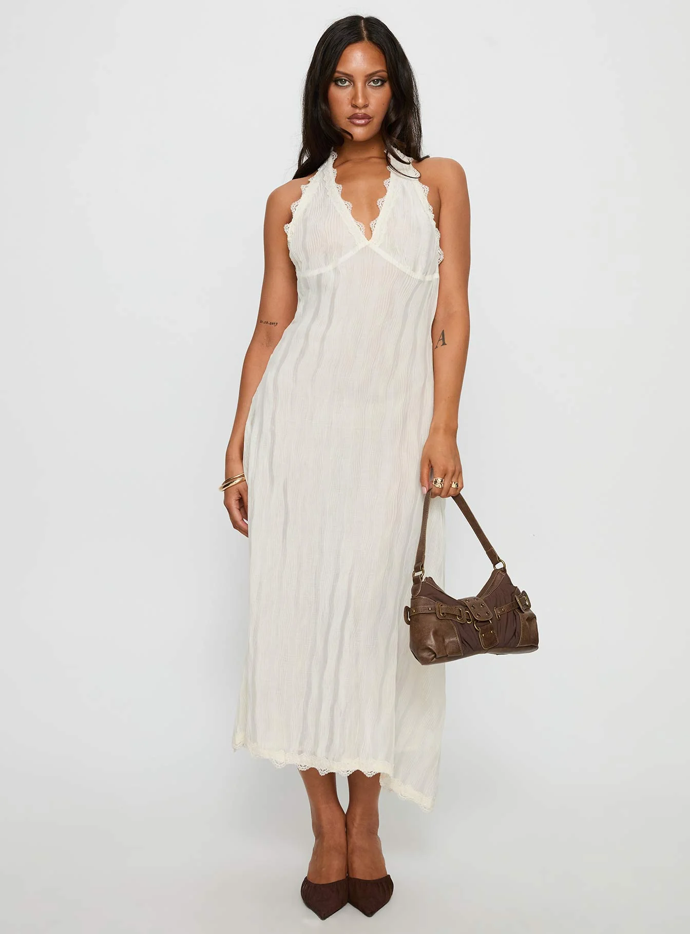 Stars Align Midi Dress Cream - Image 2
