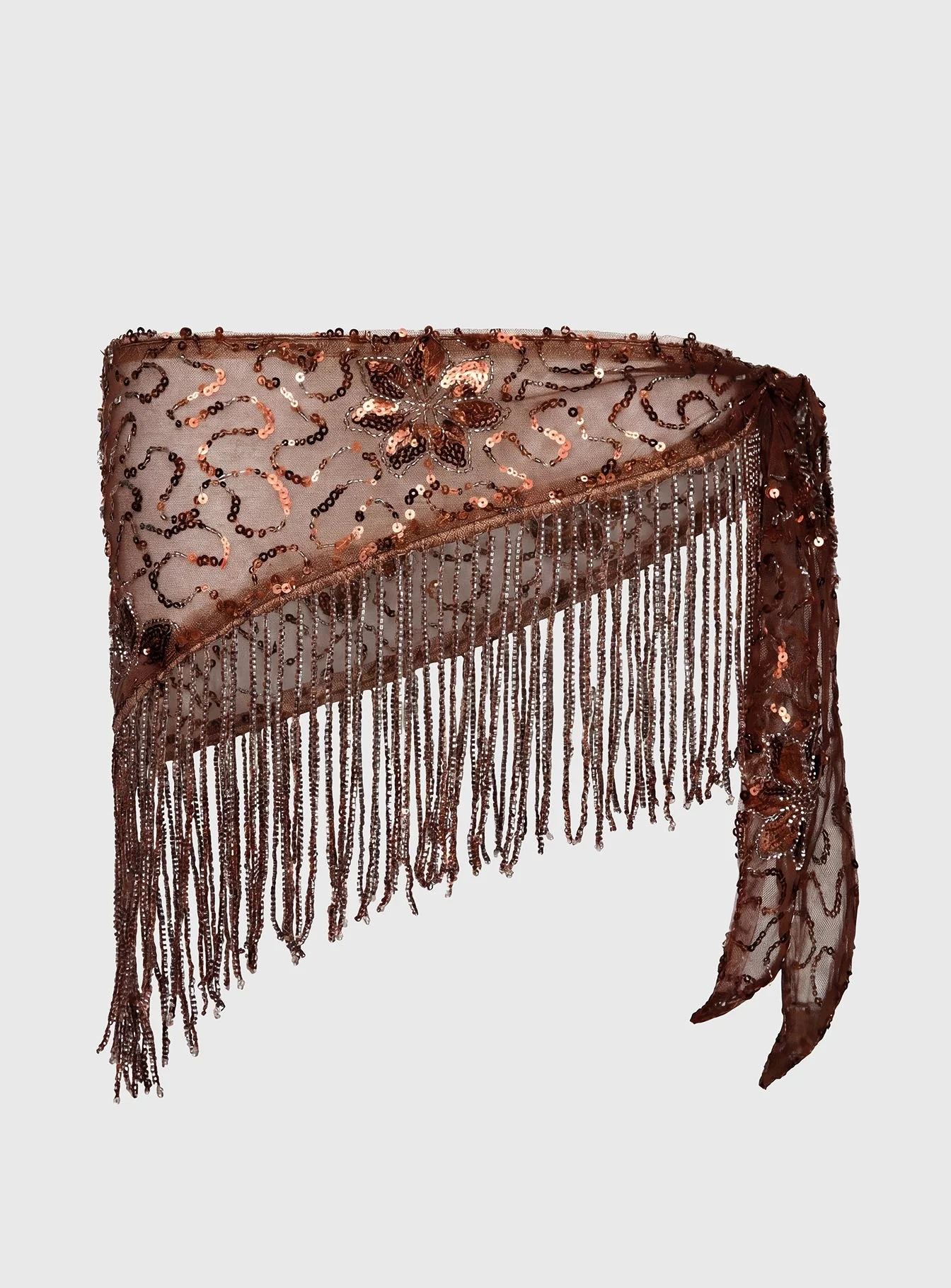 Stay Chill Tassel Detail Sheer Belt Brown - Image 2