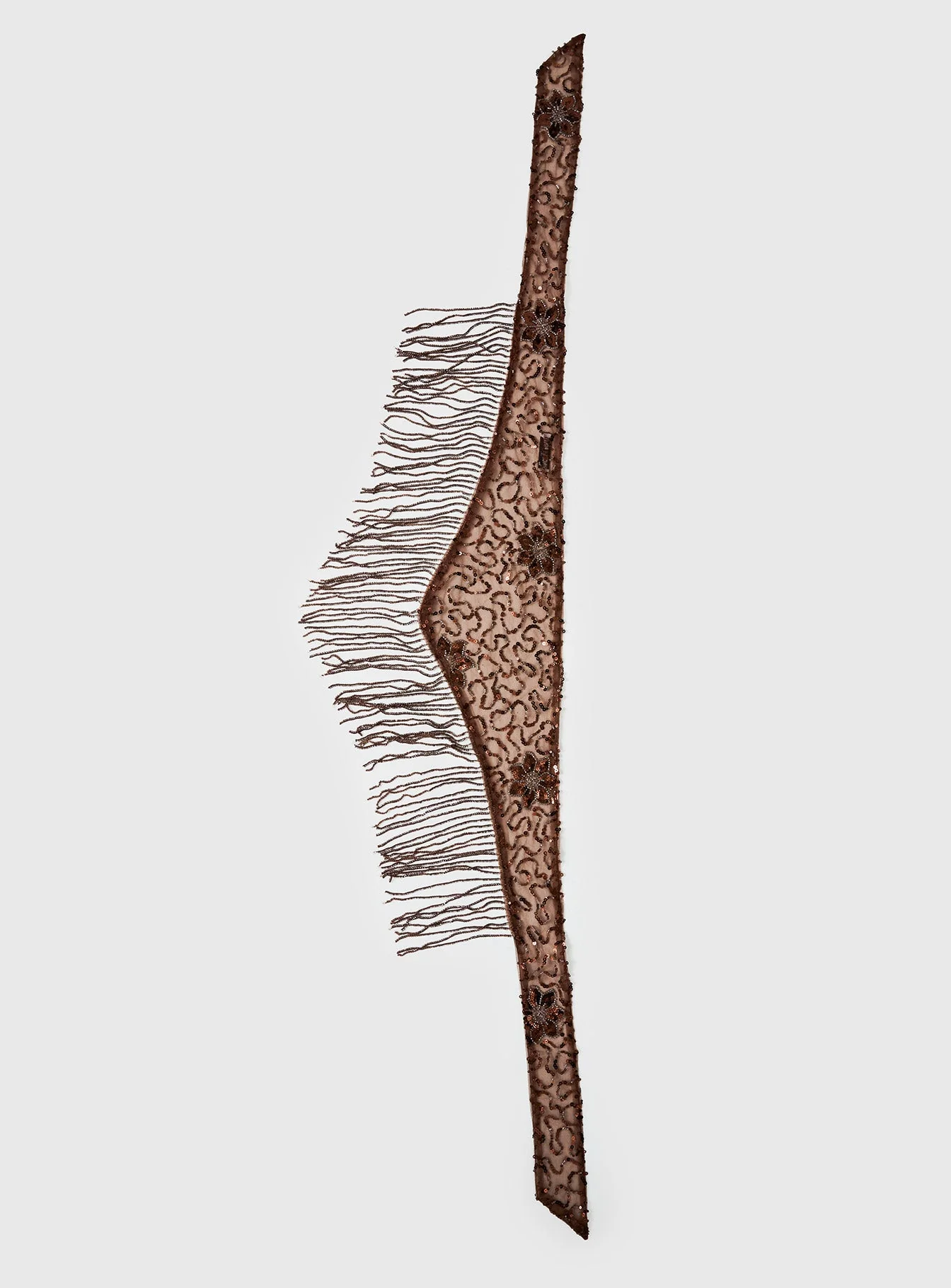 Stay Chill Tassel Detail Sheer Belt Brown - Image 4
