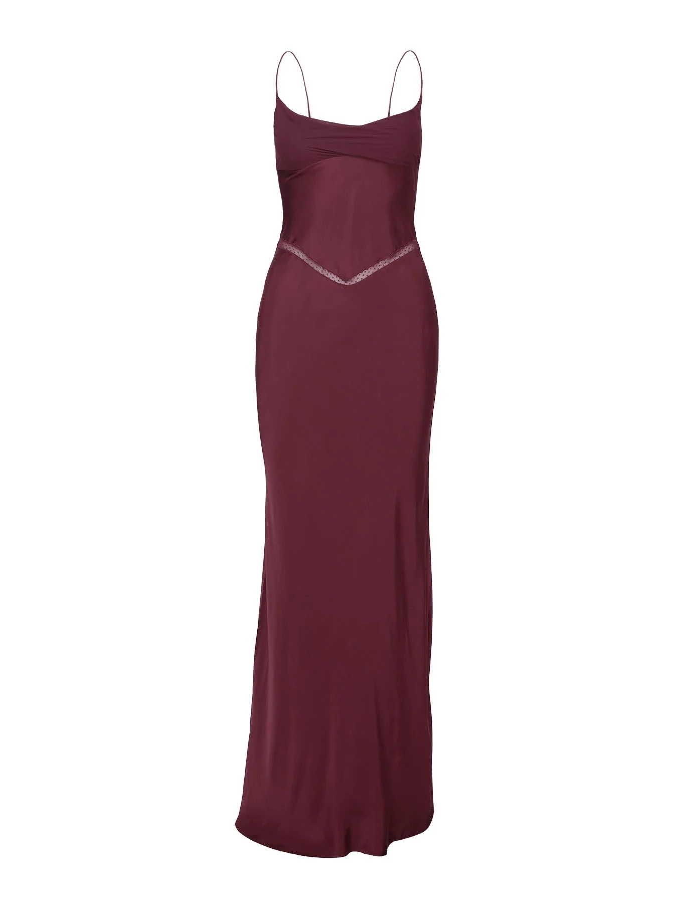 Sugarina Lace Maxi Dress Wine - Image 5