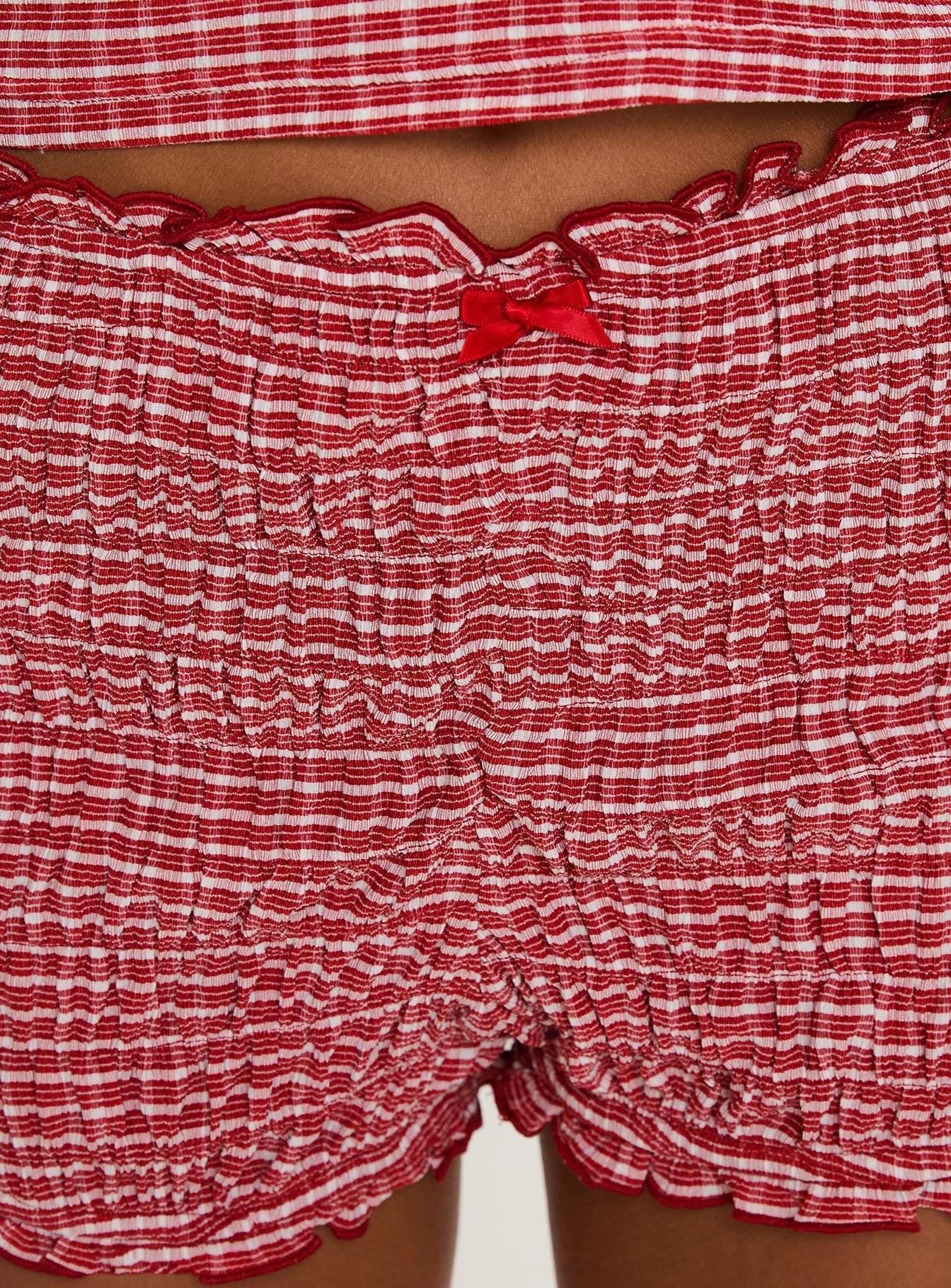 Sugarplum Micro Shorts Red Check - Image 6