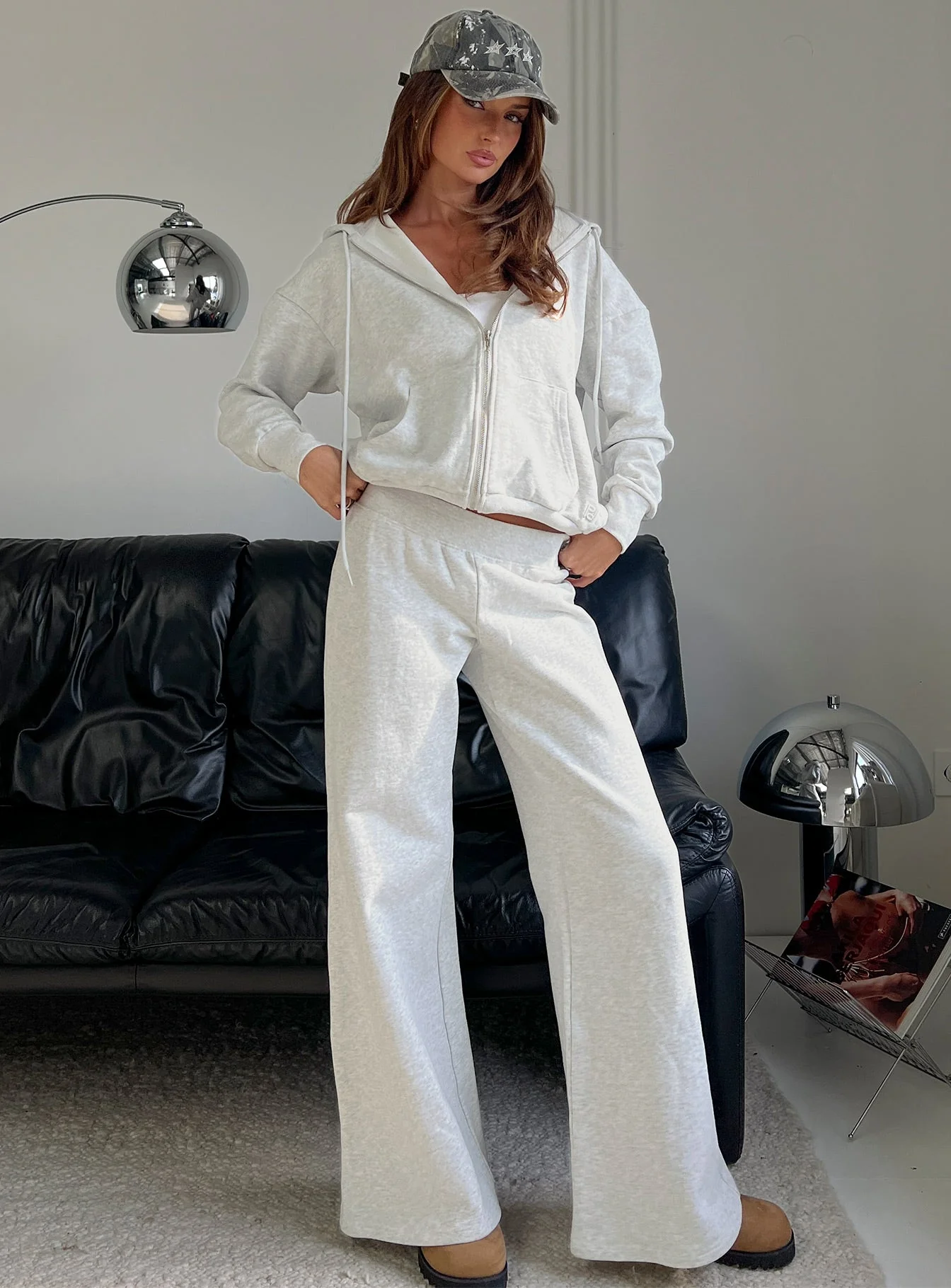 Summits Flared Track Pants Grey Marle - Image 8