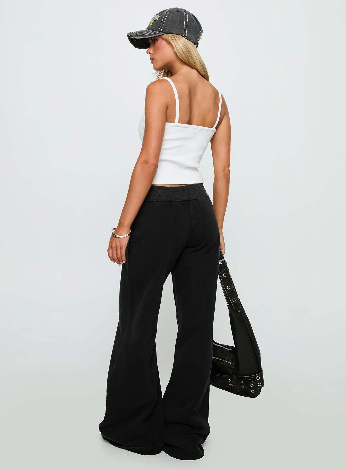 Summits Flared Track Pants Washed Black - Image 5