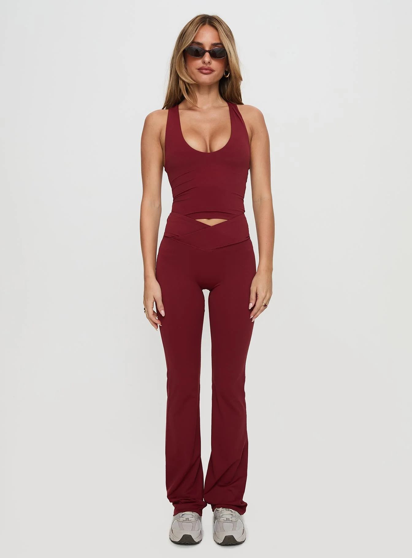 Sunday Session Active Flare Leg Pant Red - Image 8