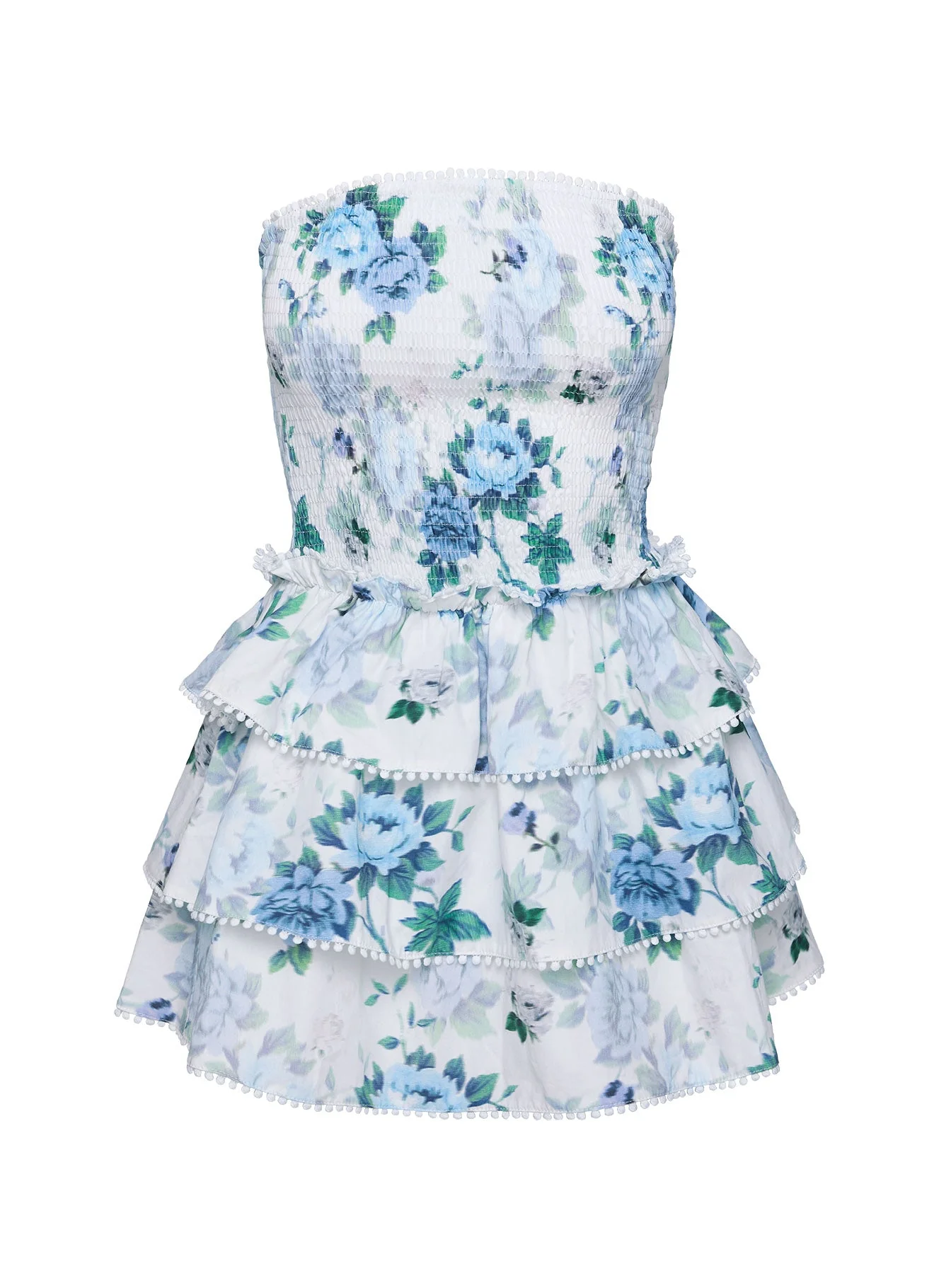 Sunkiss Frill Mini Dress White / Blue - Image 8