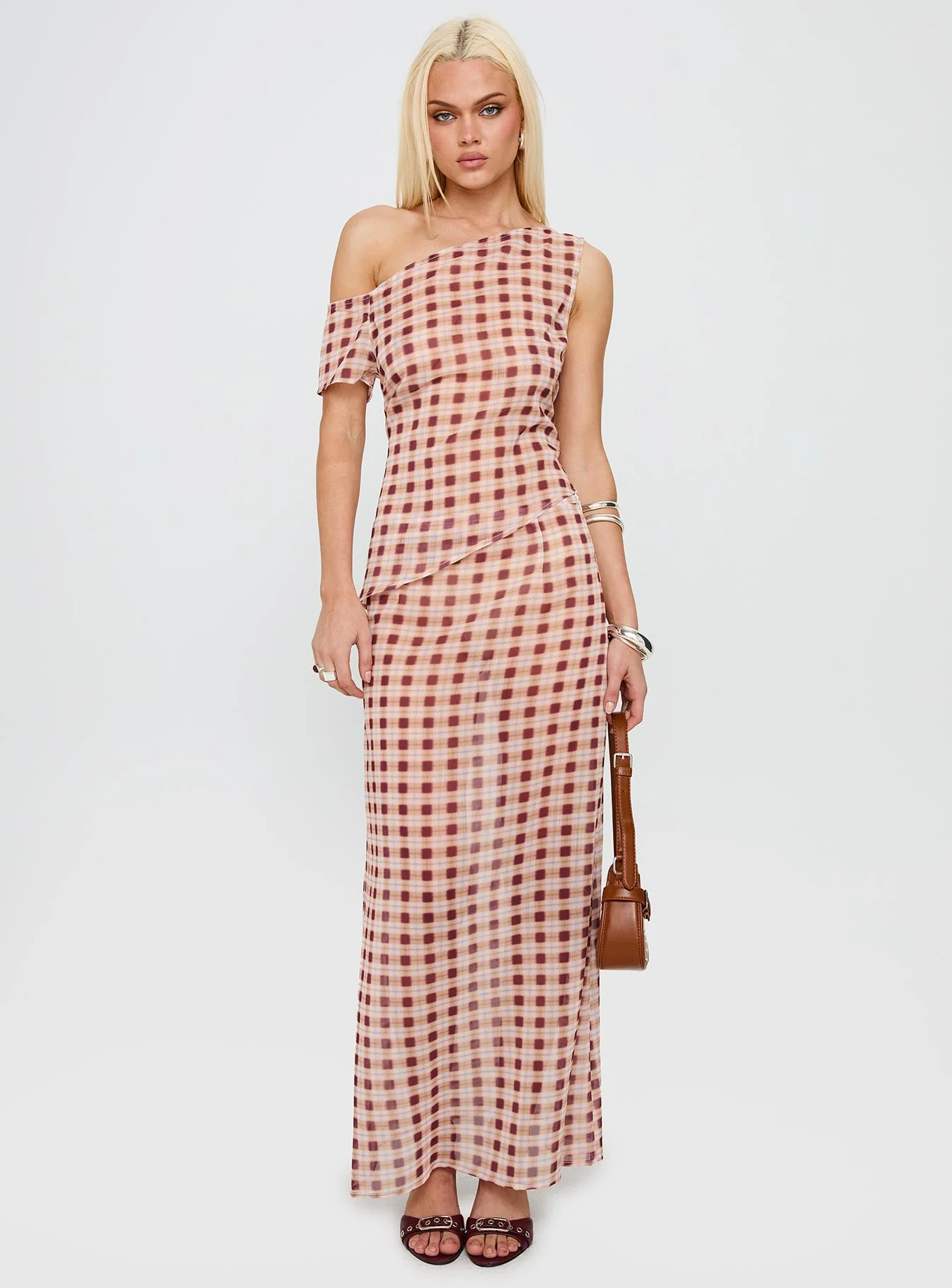 Surina Skirt Peach Check - Image 3