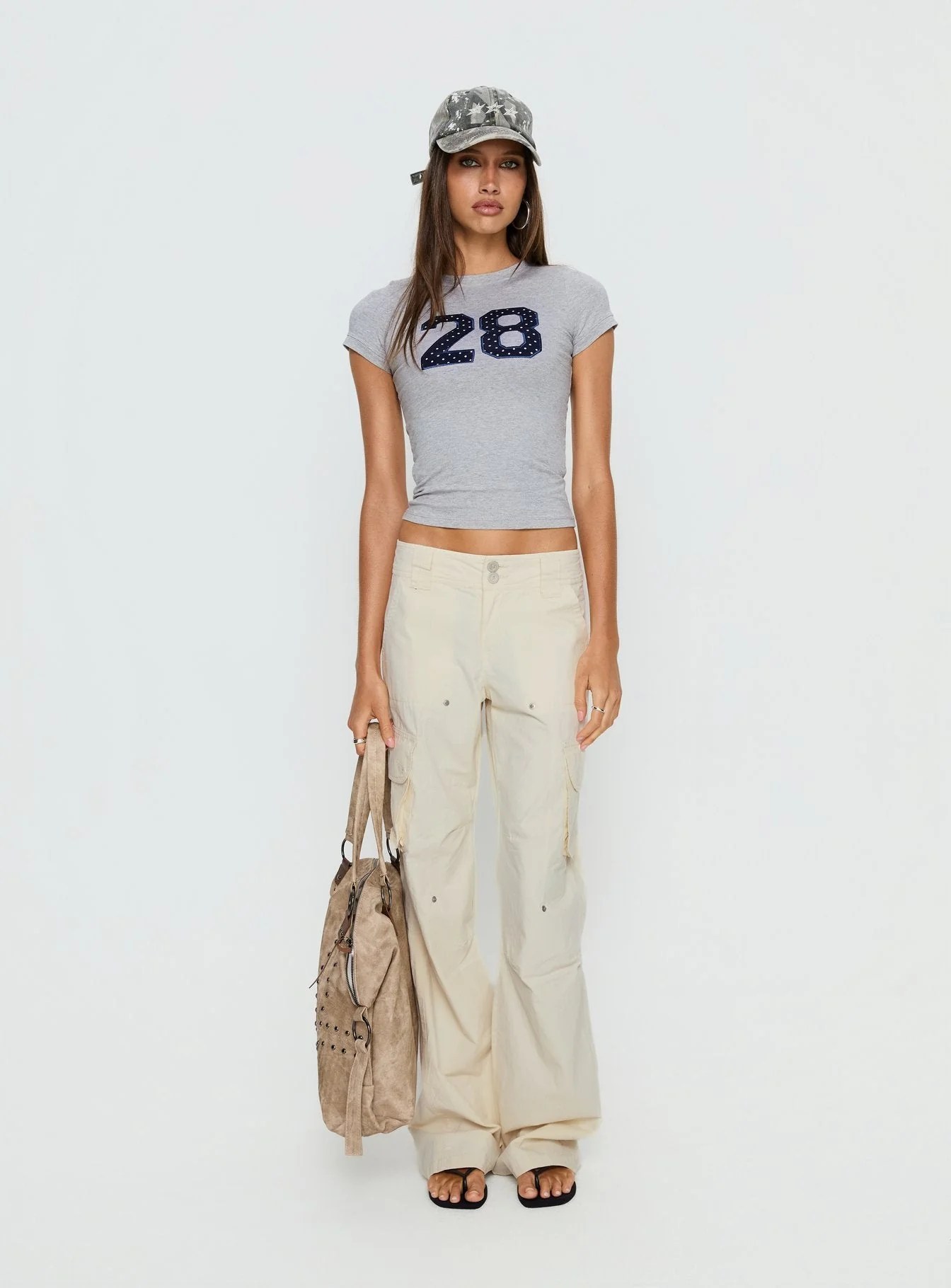 Sutin Tee Grey Marle Polka Dot - Image 7