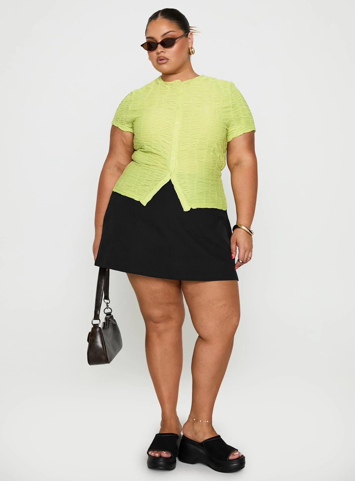 Suzu Textured Top Green Curve - Image 3
