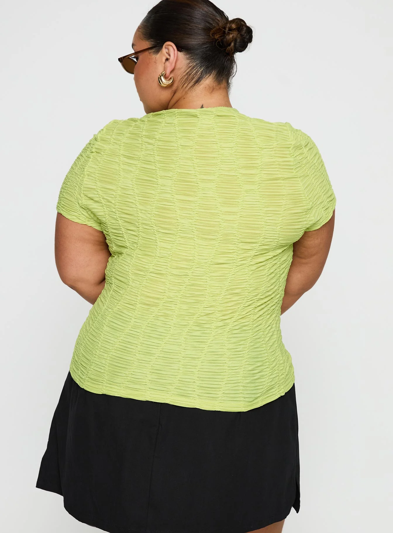 Suzu Textured Top Green Curve - Image 5
