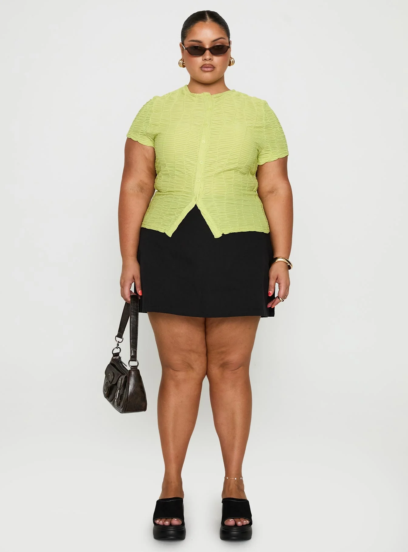 Suzu Textured Top Green Curve - Image 7