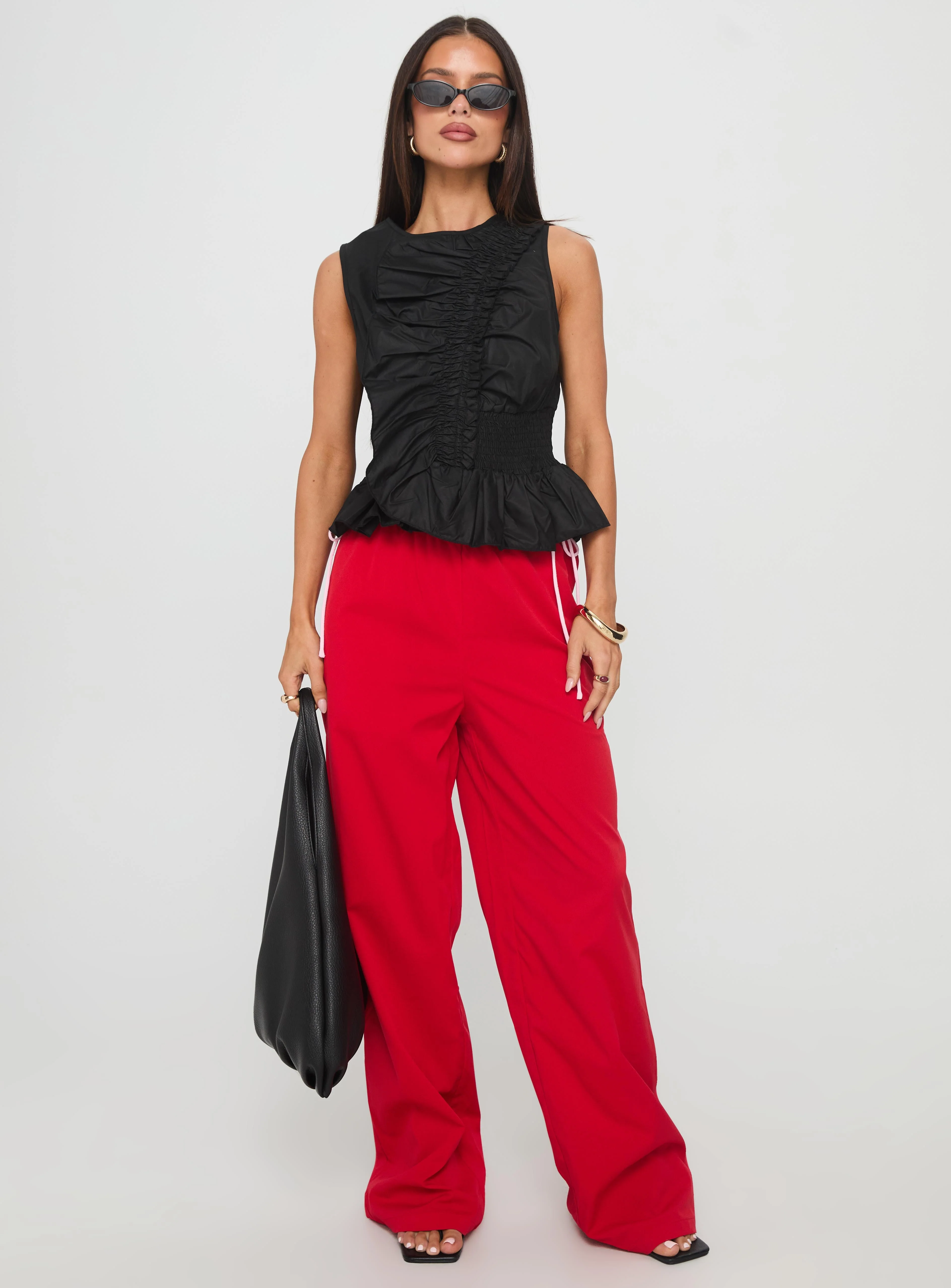 Sweet As Sugar Bow Pants Red / Pink - Image 2