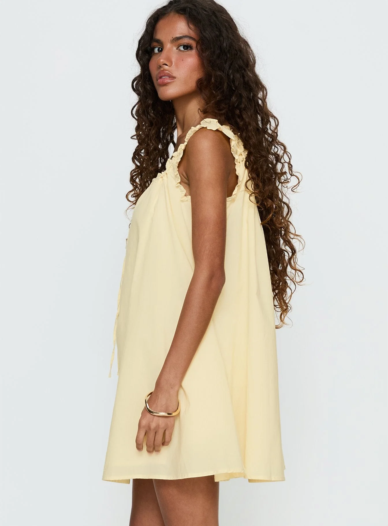 Swing Mini Dress Lemon - Image 3
