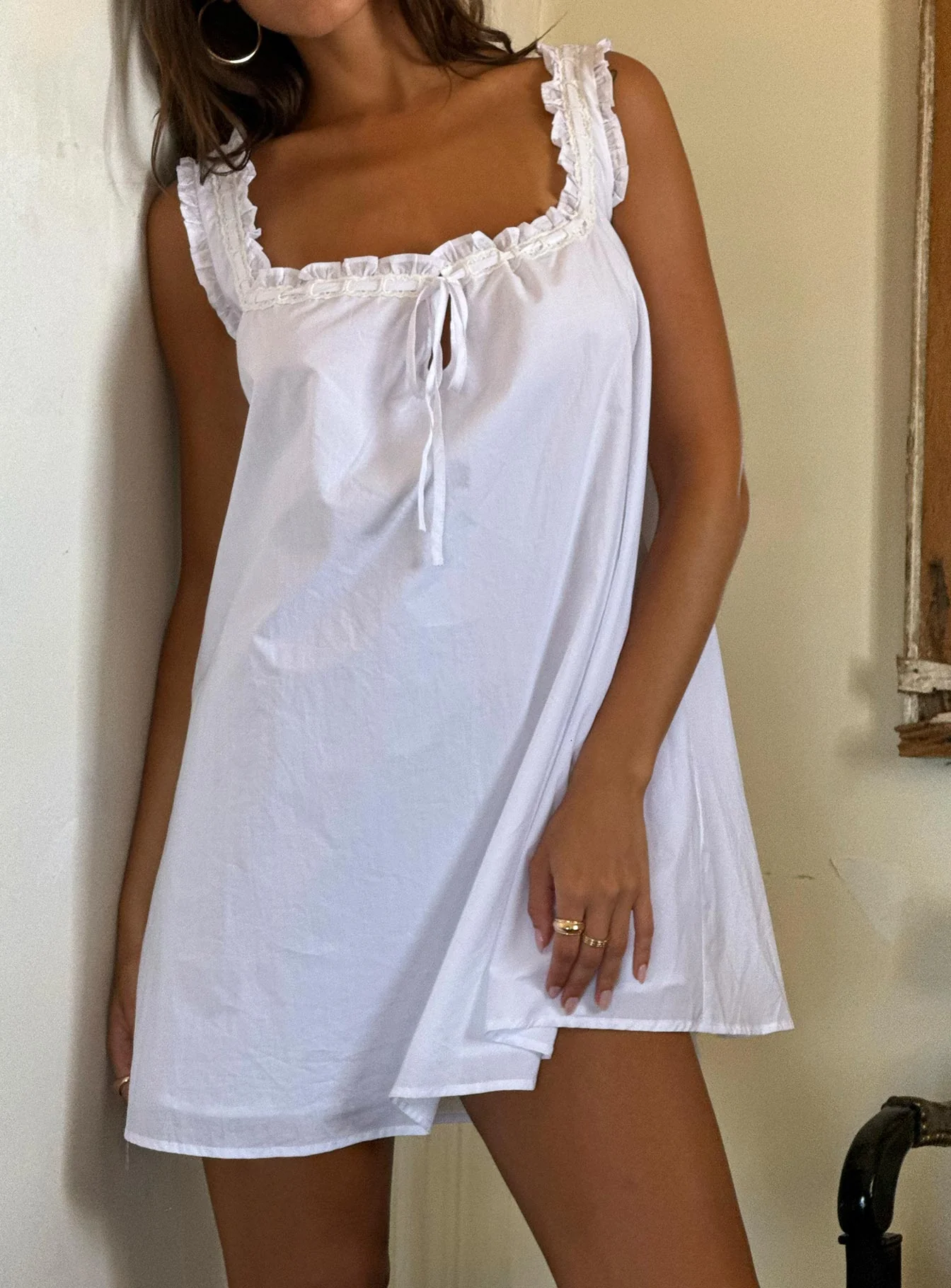 Swing Mini Dress White Tall - Image 10