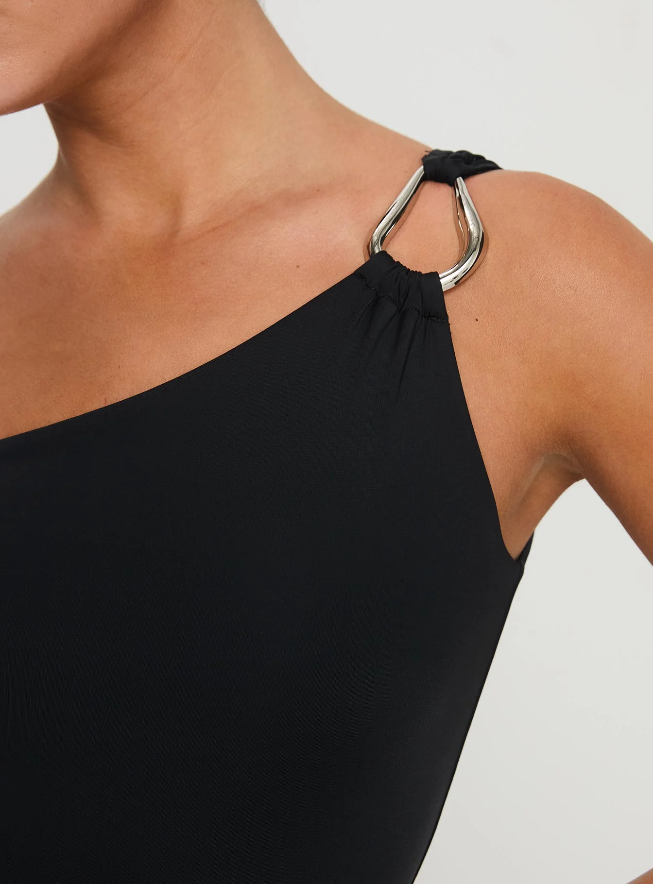 Talija One Shoulder Bodysuit Black Tall - Image 6