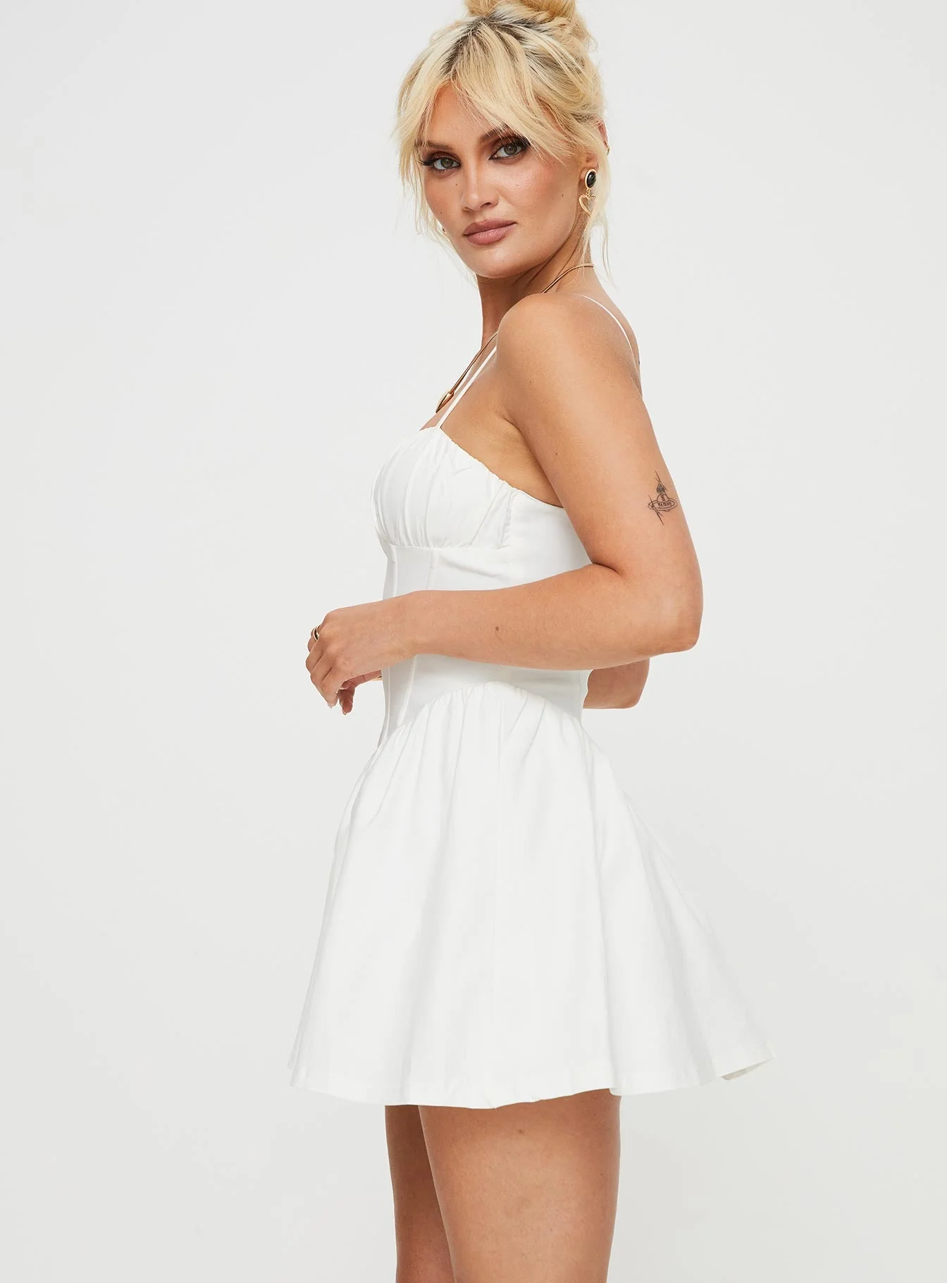 Telesco Mini Dress White - Image 4