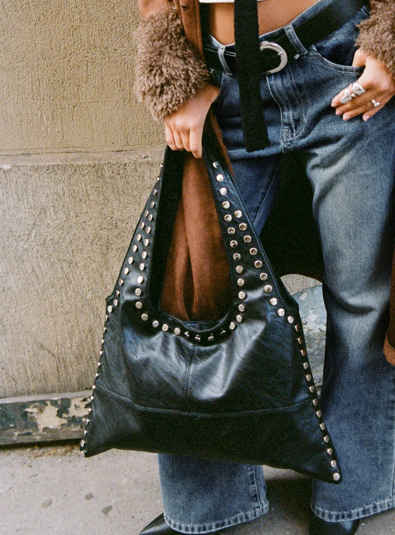 Tell The Truth Studded Bag Black / Silver - Image 11