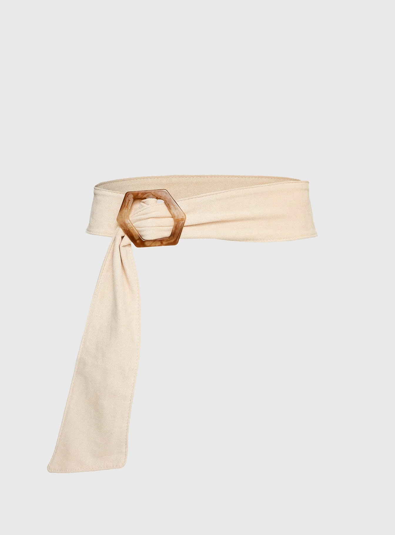 Tenderness Faux Suede Belt Beige - Image 2