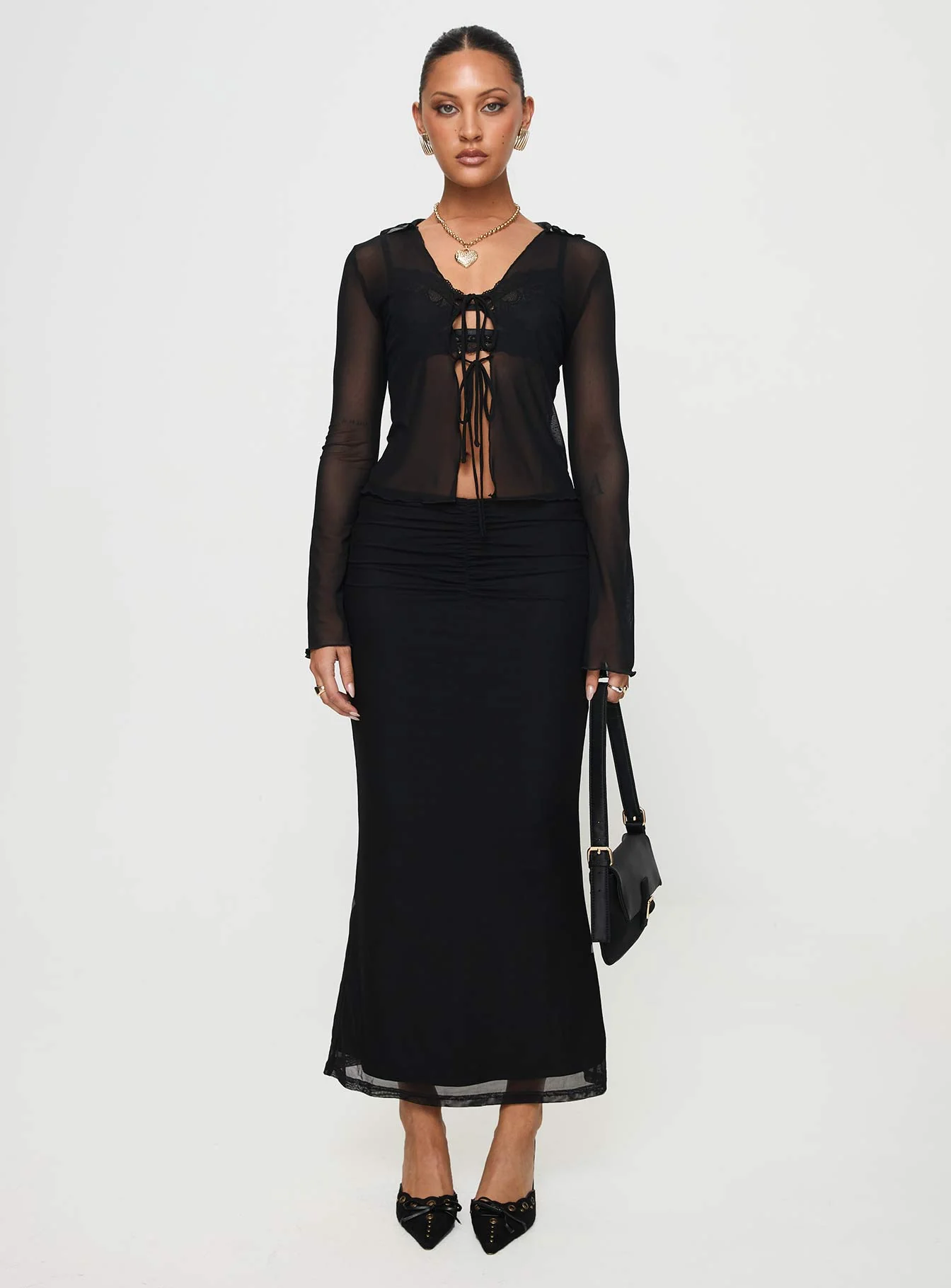 Thalassia Long Sleeve Top Black - Image 6